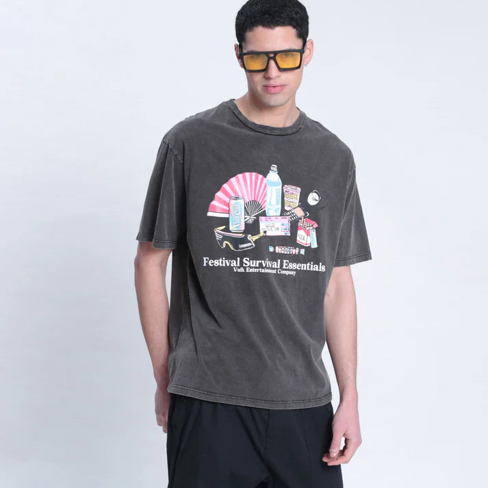 VULK Unisex Survivor Graphic T-Shirt - Comfortable Cotton Tee for Men & Women - Perfect for Casual Wear, Gym, and Outdoor Activities