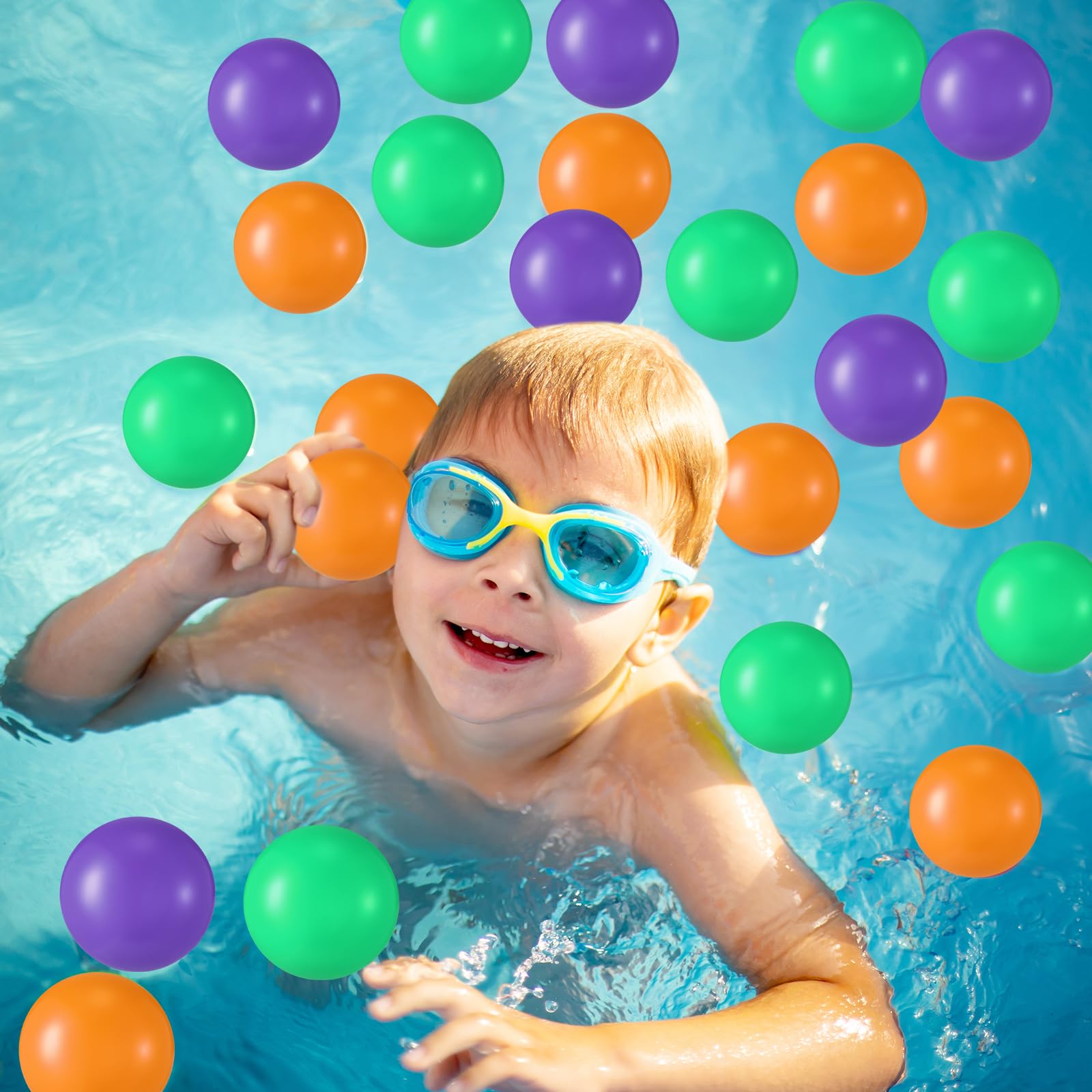 Shappy 180-Piece Soft Plastic Balls for Toddlers - Crush-Proof Ocean Balls for Kids Play, Reusable Photo Booth Props, Play Tent, Swimming Pool & Party Decorations - Perfect for Birthday Parties, Baby Showers & Indoor Playtime