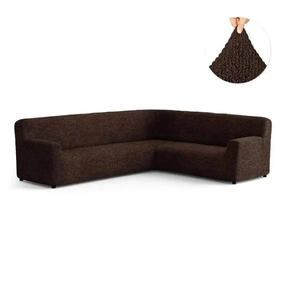 Corner Sofa Slipcover - Microfiber Stretchable Furniture Protector - Perfect for Living Room, Family Room & Home Decor