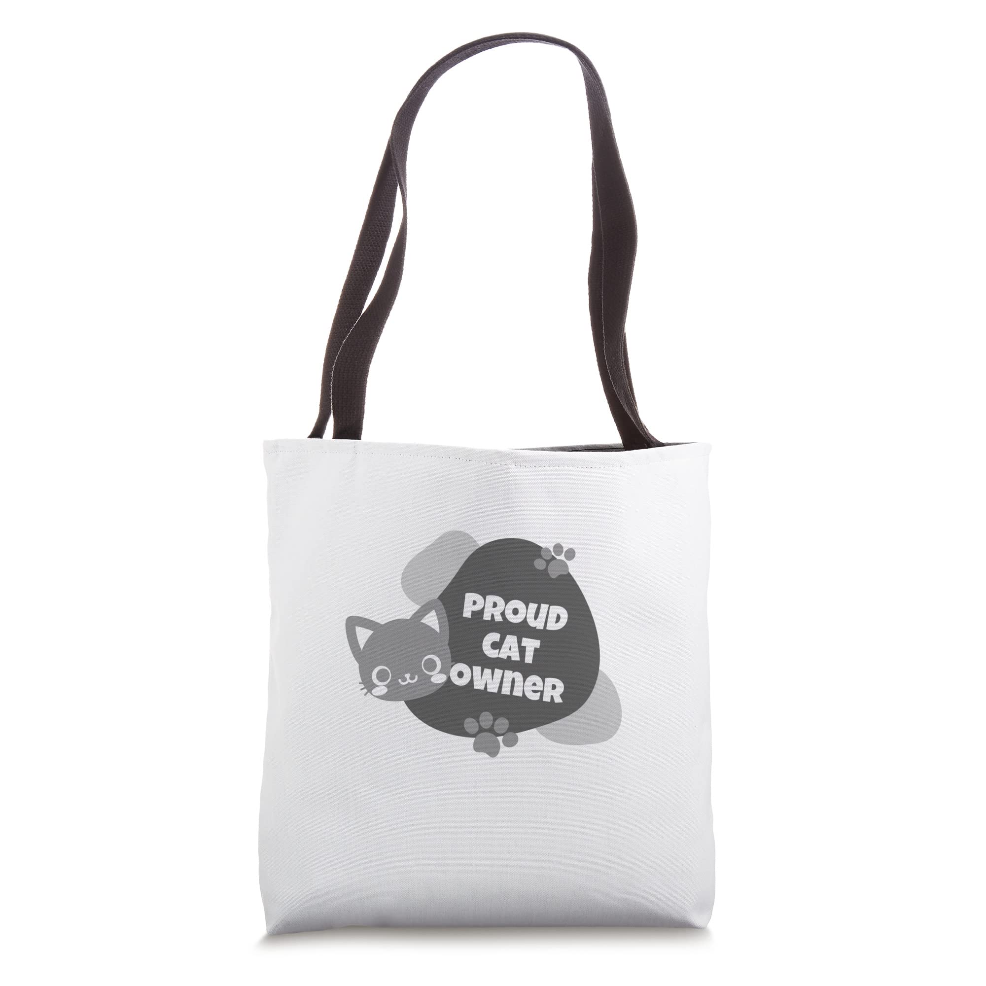 Stylish Proud Cat Owner Tote Bag - Durable Canvas Shopping Bag for Cat Lovers - Perfect for Grocery Shopping, Beach Trips & Daily Use
