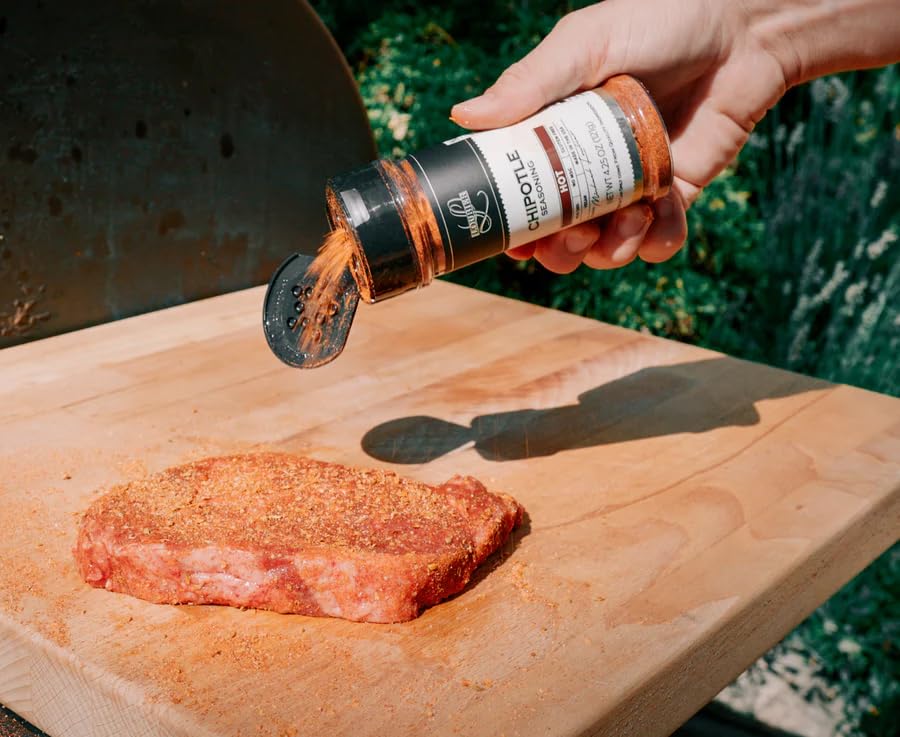 **Loubier's Award-Winning Hot BBQ Sauce & Hot Chipotle Rub – Organic, Gluten-Free, Made in USA – Perfect for Grilling, Smoking, or Roasting Meat & Veggies – Unique Flavor Enhancer**