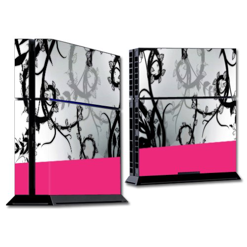 Floral Abstract Skin Wrap Sticker for Sony PlayStation 4 (PS4) Console - Protective Vinyl Decal Cover - Perfect for Gaming Setups & Home Decor