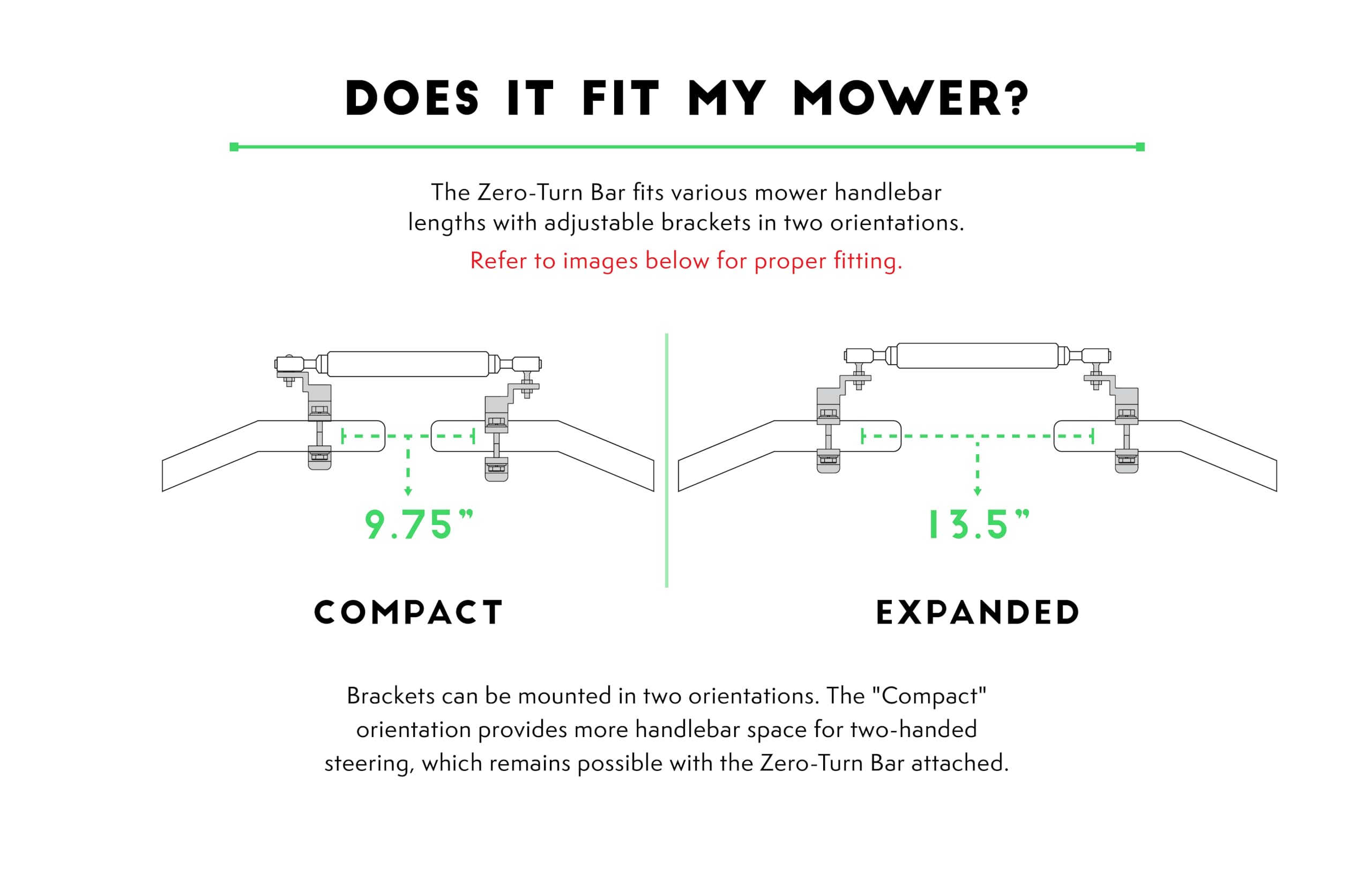 Zero-Turn Steering Bar - Ergonomic One-Hand Control for Zero-Turn Lawn Mowers | Perfect for Landscaping & Large Yard Maintenance