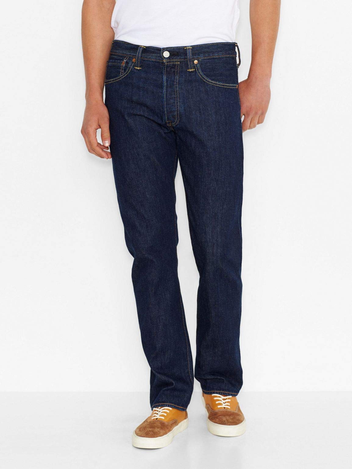 Levi's Men's 501 Original Fit Stretch Jeans - Classic Straight Leg Denim Pants for Casual Wear & Everyday Style