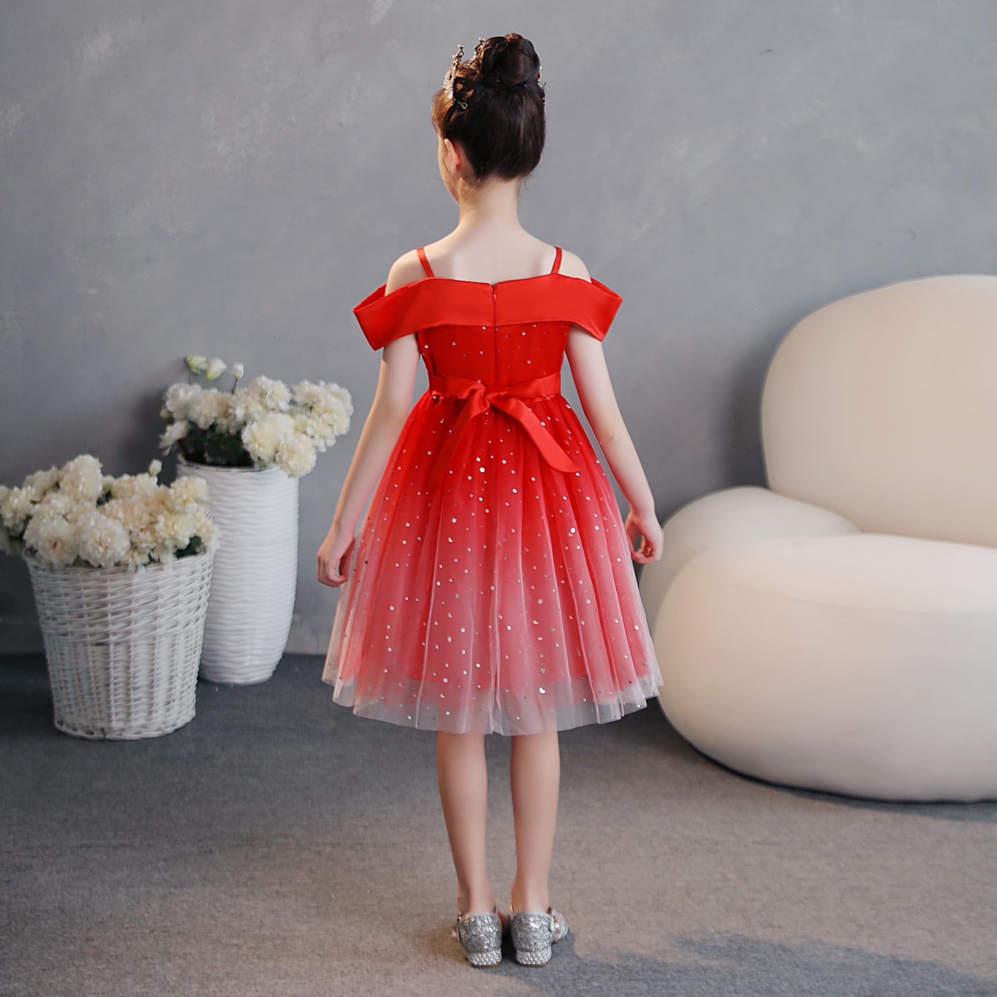 Sparkly Rainbow Tutu Princess Gown for Girls 2-10 Years | Pageant & Party Dress for Toddlers | Perfect for Birthday Celebrations, Dance Recitals & Special Occasions