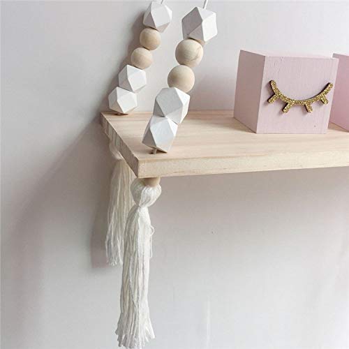 Handmade Rustic Pine Wood Wall Shelf - Farmhouse Boho Floating Shelf for Bedroom, Bathroom, Living Room & Kitchen Decor - 15