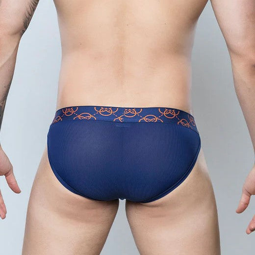2eros Himeros Men's Navy Blue Brief Underwear - Soft, Comfortable & Breathable for Daily Wear, Gym & Sleep
