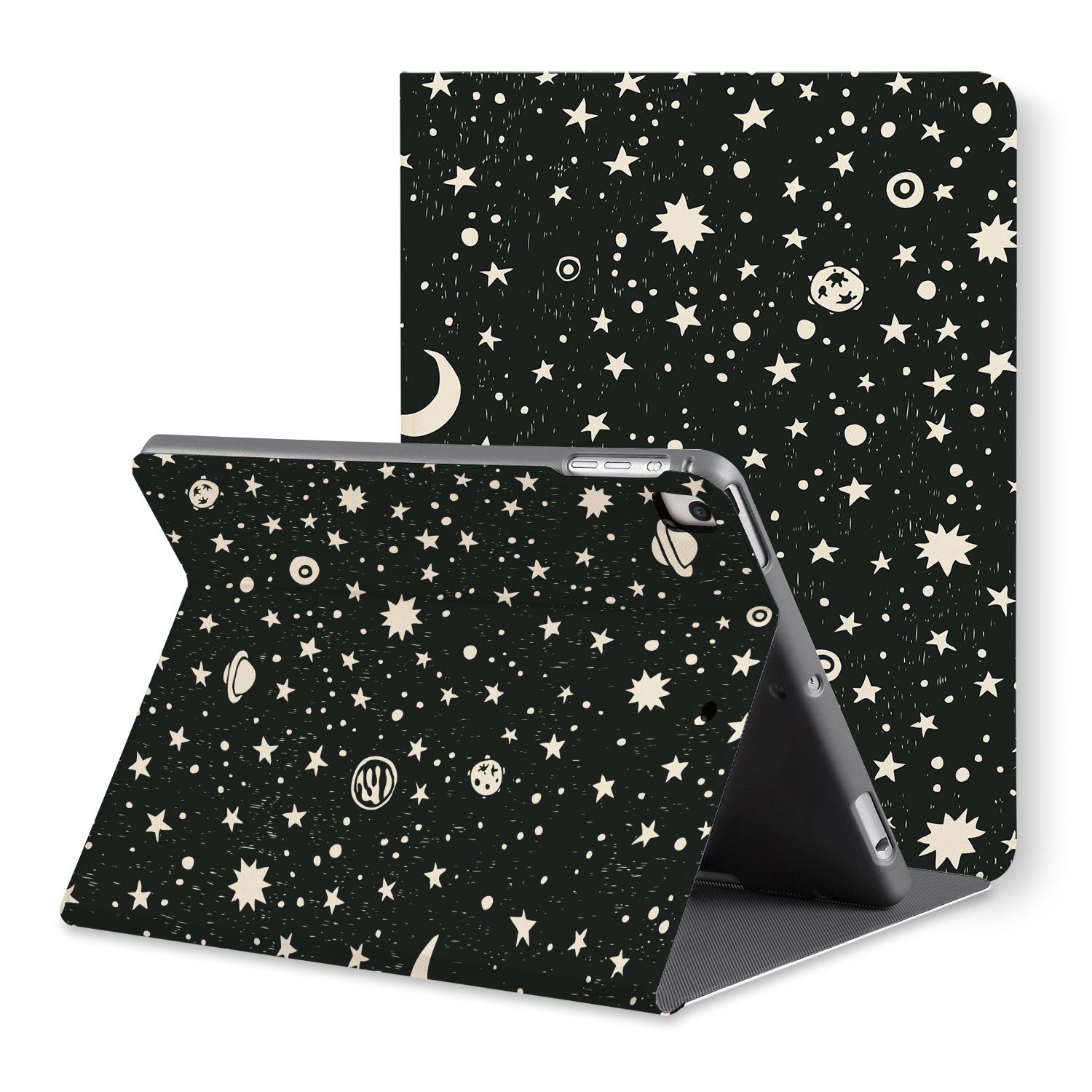 Premium iPad Folio Case with Space Gray Finish - Slim Protective Cover for iPad 6th/7th/8th/9th Gen | Perfect for Work, Travel & Home Use