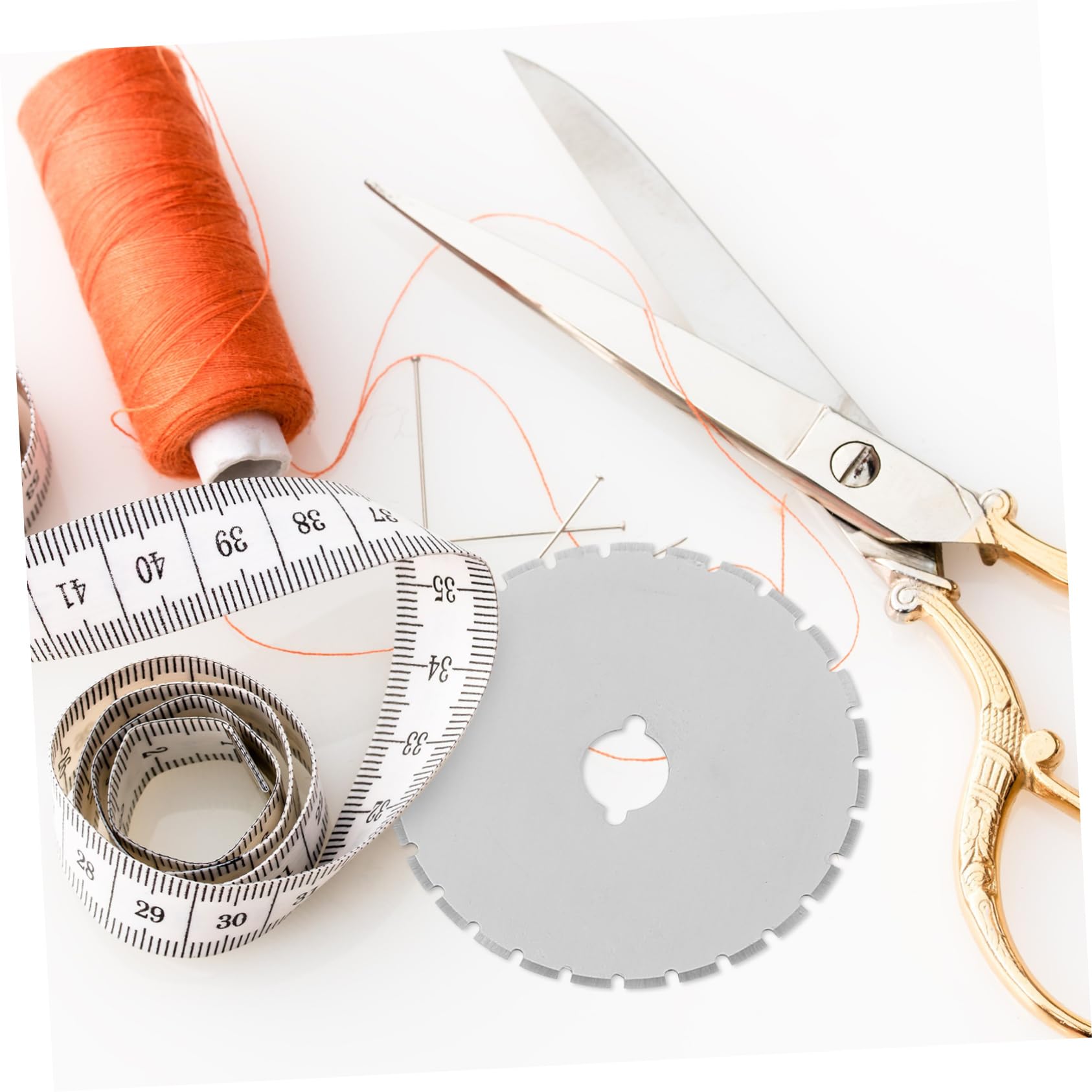 Ciieeo 10Pcs Rotary Cutter Blades - Premium Replacement Blades for Fabric Cutting, Quilting & Scrapbooking - Compatible with Most Rotary Cutters - Perfect for DIY Crafts, Sewing Projects & Paper Cutting