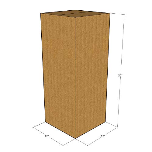 20-Pack 12x12x30 Inches Heavy Duty Corrugated Moving Boxes | 32 ECT Strength Shipping Boxes for Business, Office & Home Use | Perfect for Packing, Storage & Ecommerce Shipping