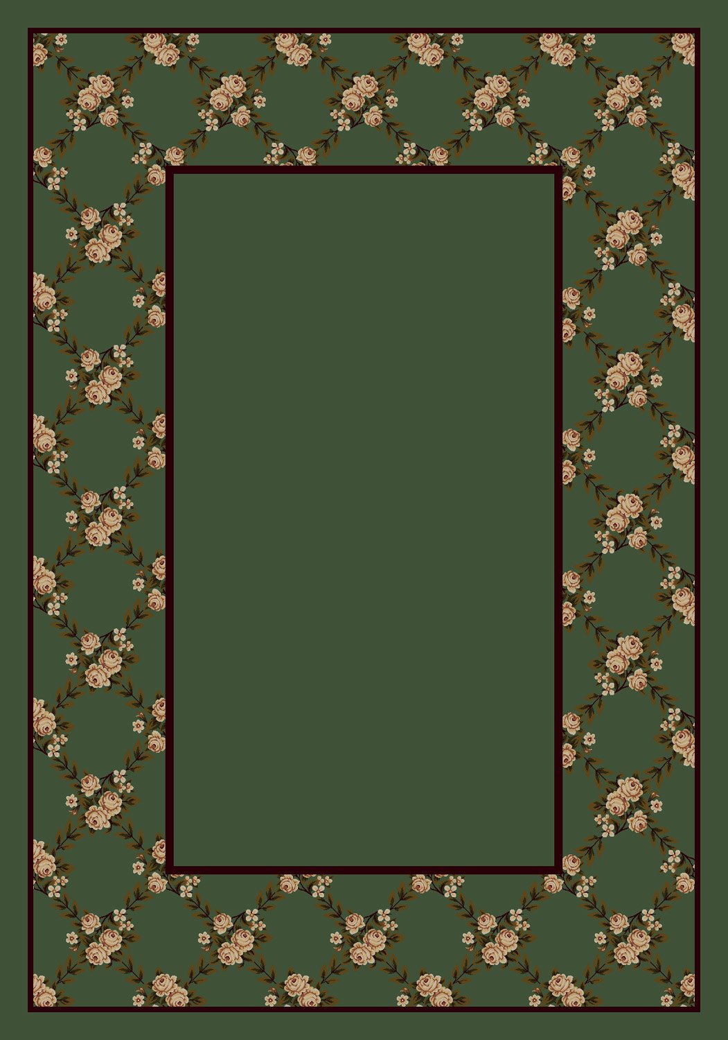 Design Center Rose Bower Moss Rug 5'4