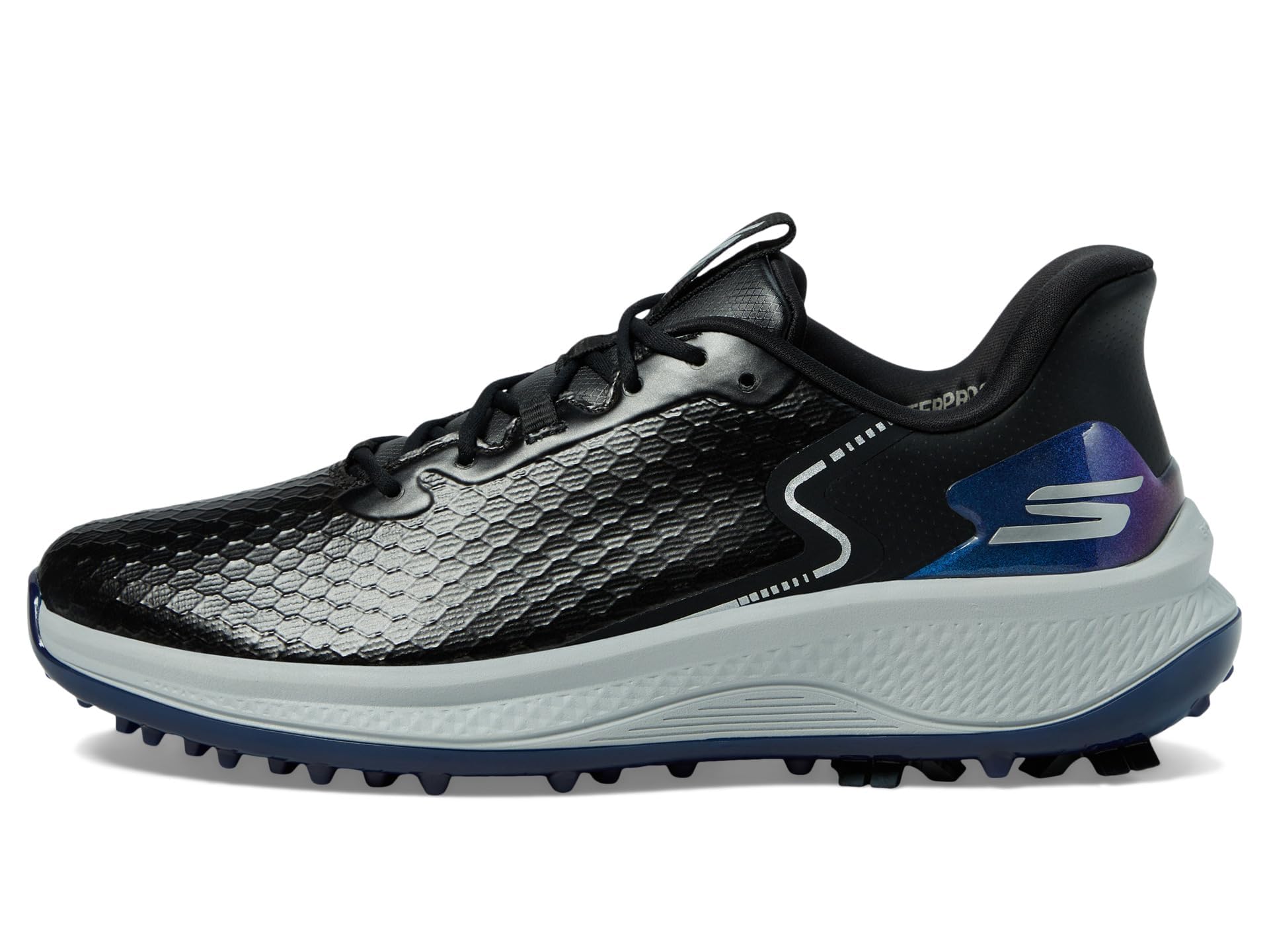 Skechers Men's Go Golf Blade Slip-On Golf Shoes - Black - UK 7.5 | Waterproof & Comfortable Spikeless Golf Footwear for Walking Courses | Perfect for Golfers, Driving Range & Casual Wear