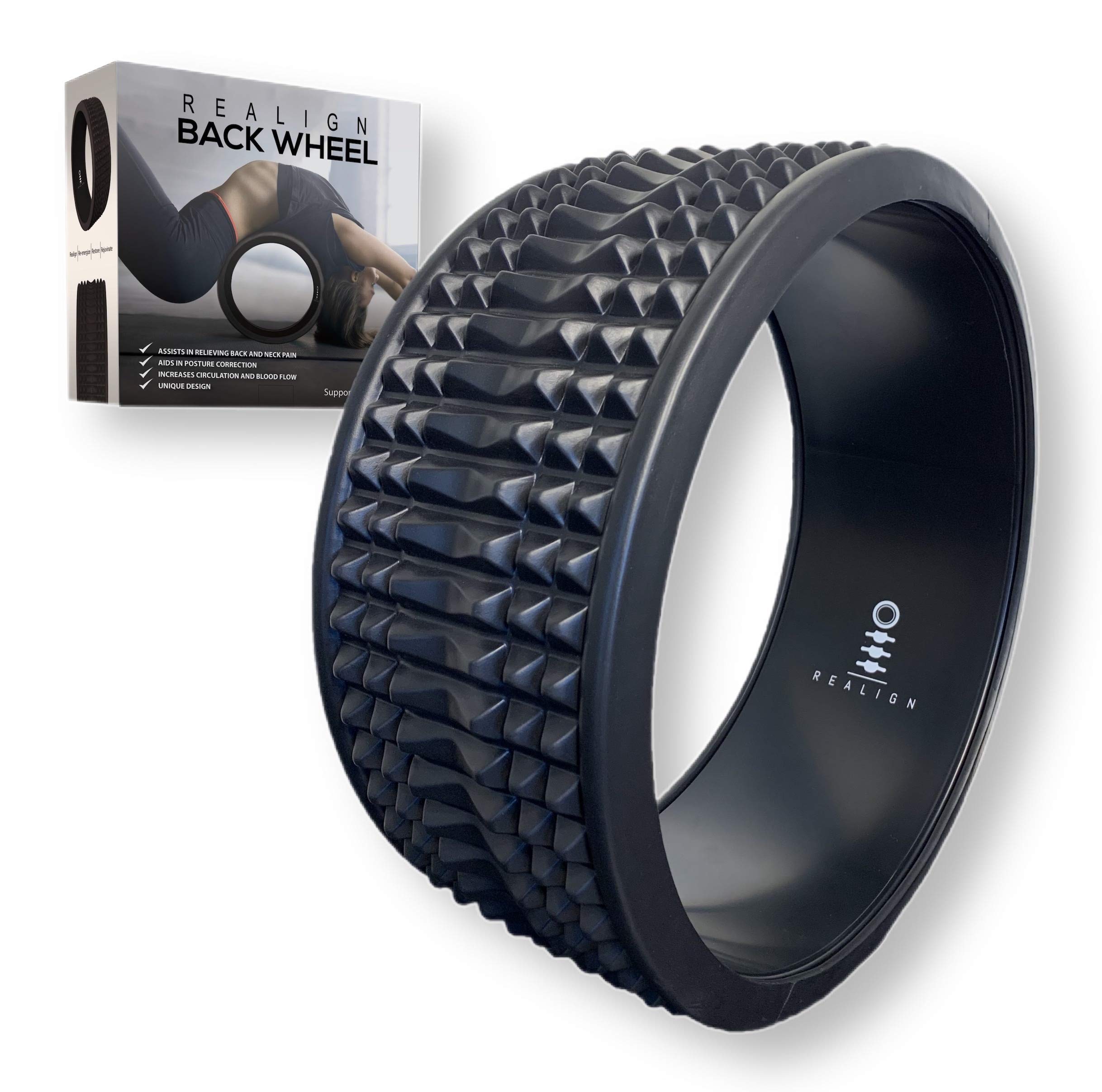 Trigger Point Yoga Wheel & Foam Roller for Back Pain Relief - Deep Tissue Massager for Mobility, Muscle Recovery & Spine Alignment - Perfect for Yoga, Pilates, Post-Workout Recovery & Home Therapy