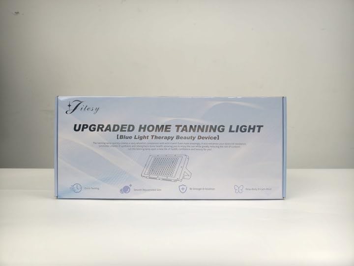 JITESY 50W Tanning Lamp for Home - 2 Modes (Constant & Pulsating), 5 Brightness Levels, Face Tanning Daylight Lamp, High Density Solarium for All Skin Tones (Black) - Perfect for At-Home Tanning, Beauty Salons & Self-Care Routines