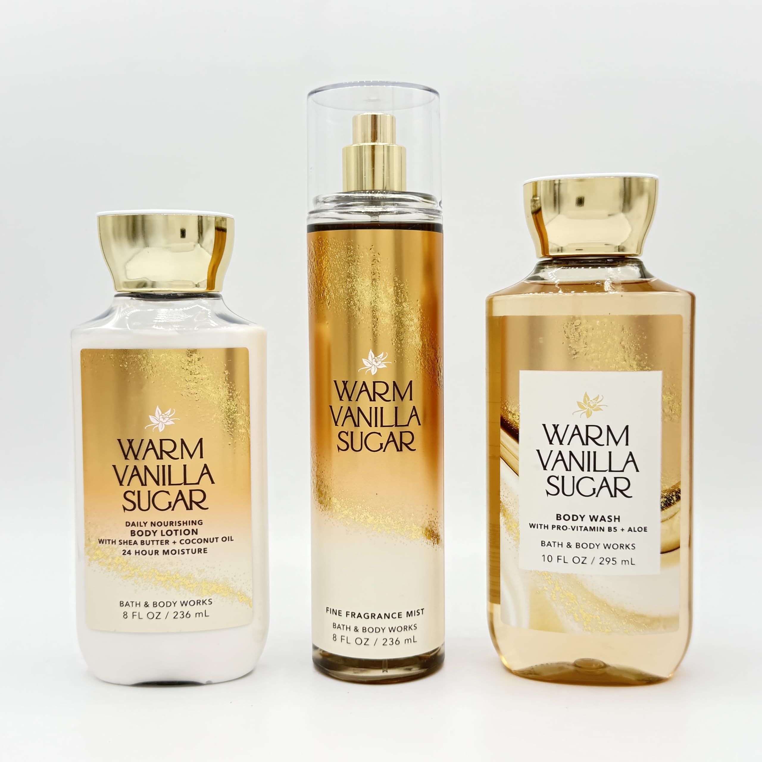 Warm Vanilla Sugar Bath & Body 3-Piece Gift Set - Nourishing Body Lotion, Fragrance Mist & Shower Gel for Soft Skin | Perfect for Self-Care, Gifts & Daily Pampering