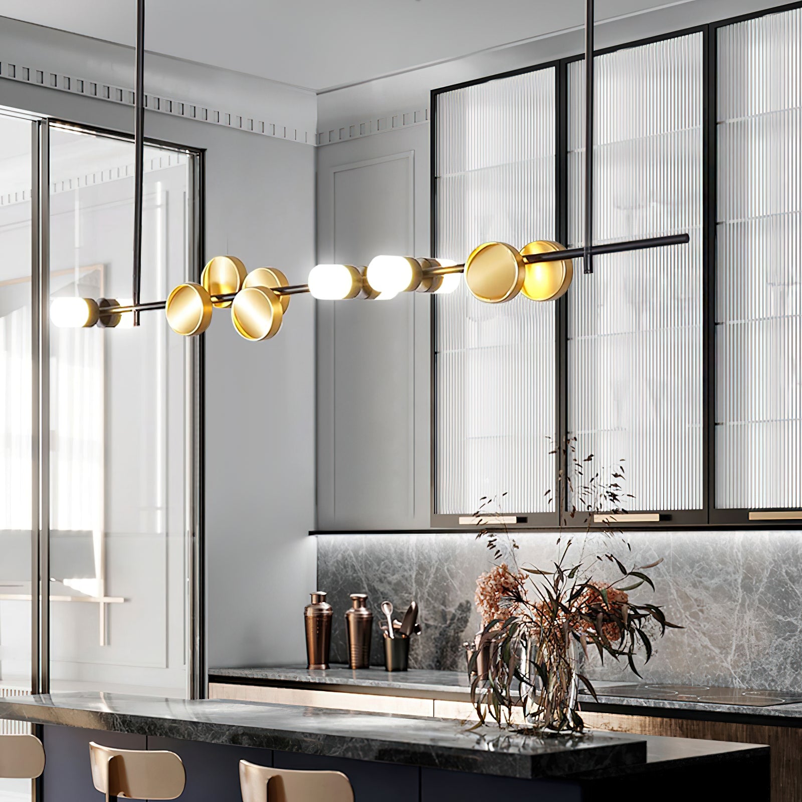 Modern Cilon Disc Pendant Light - Sleek Minimalist Ceiling Fixture for Dining Room, Kitchen Island & Living Room Decor - Energy Efficient LED Hanging Light for Home & Office