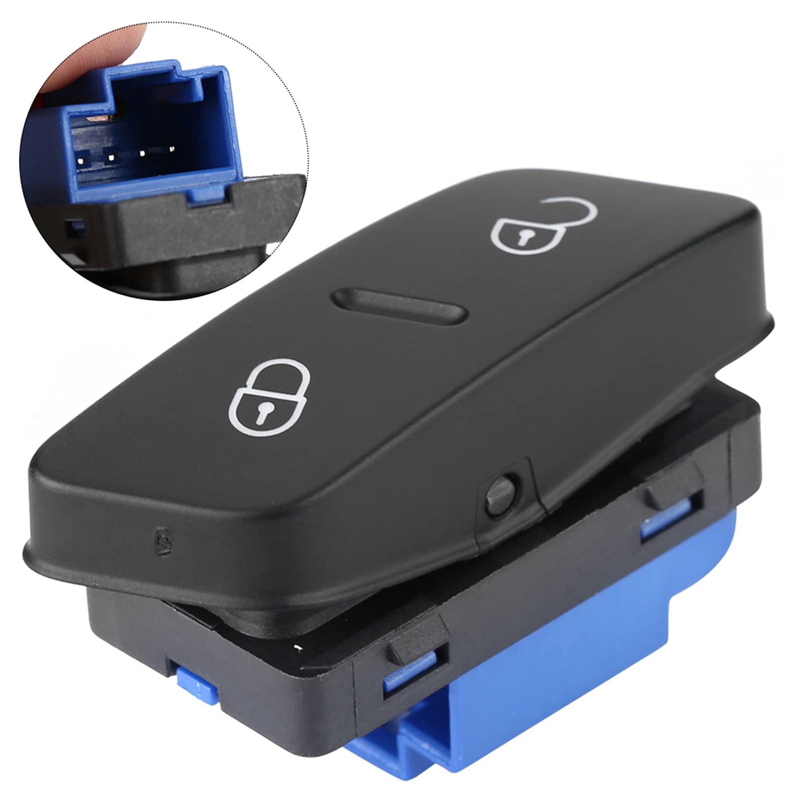 Car Door Lock Switch Button - Front Left Side Manual Push Button Actuator (Black) | Replacement Part for Smooth Door Locking Mechanism | Perfect for DIY Auto Repair & Vehicle Maintenance