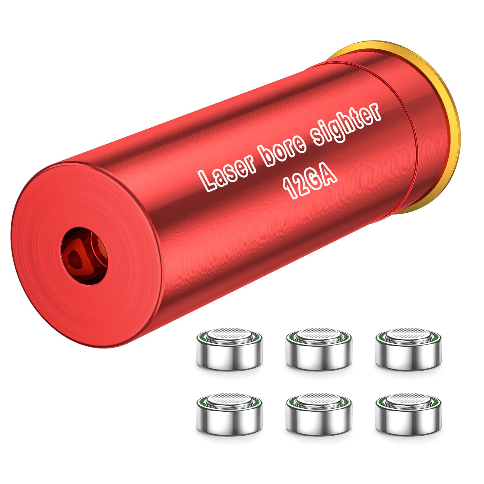 EZshoot Laser Bore Sight for 12 Gauge - Red Dot Boresighter with 2 Sets of Batteries - Perfect for Shotgun Sight Alignment & Hunting Accuracy