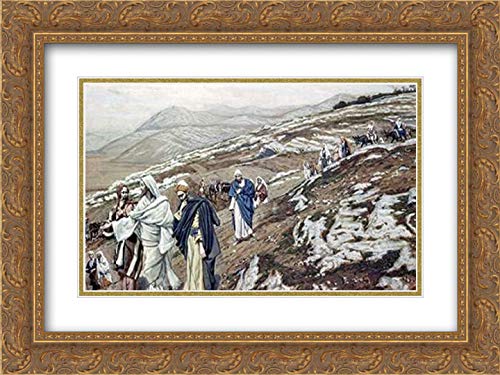 Tissot James 18x14 Gold Ornate Framed Double Matted Museum Art Print - Jesus on His Way to Galilee - Religious Wall Decor for Home, Church & Office