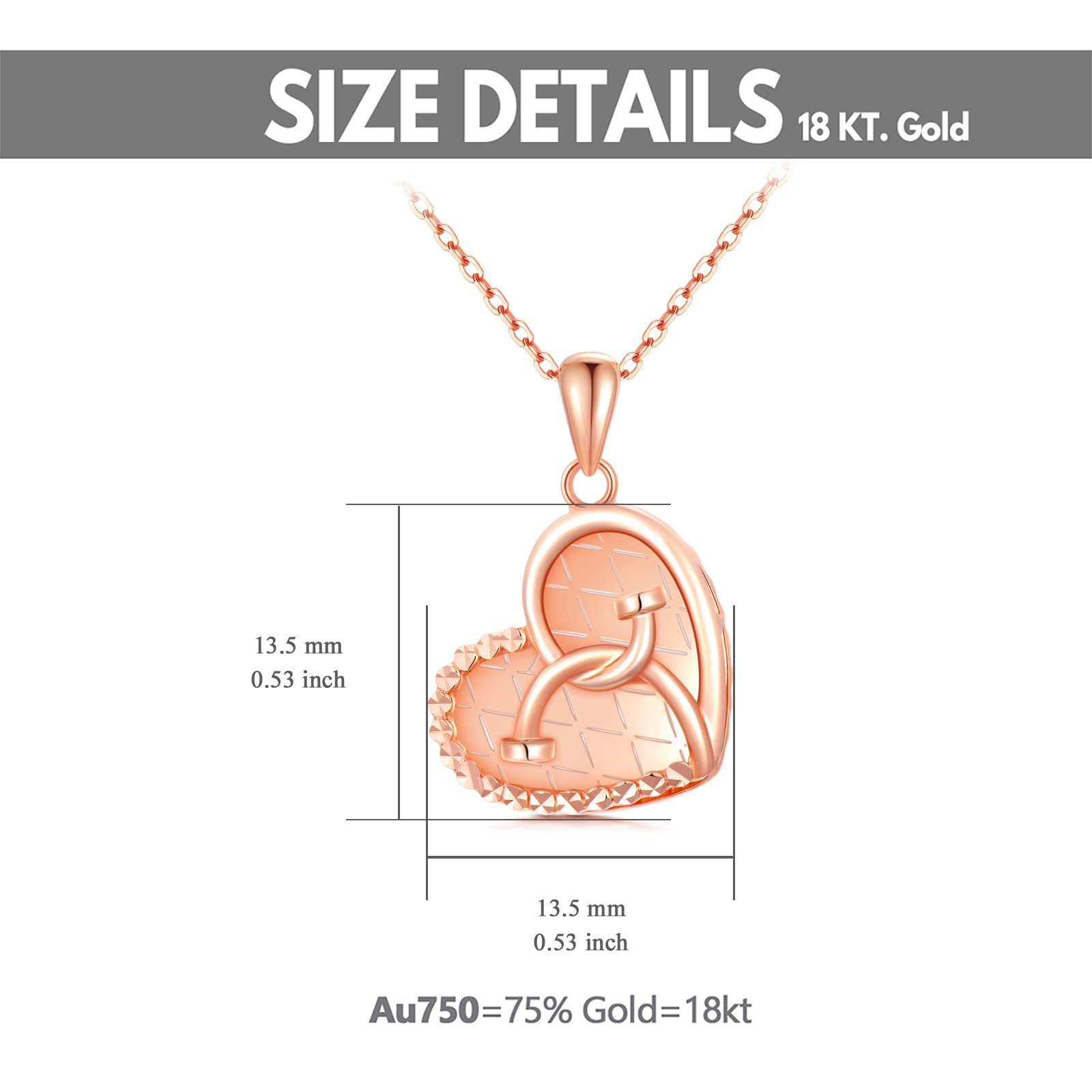 SISGEM 18k Rose Gold Stethoscope Heart Pendant Necklace for Women - Nurse Appreciation Gift, 16-18 Inch Adjustable Gold Chain - Perfect for Nurses Week, Graduation, Birthday & Medical Professionals