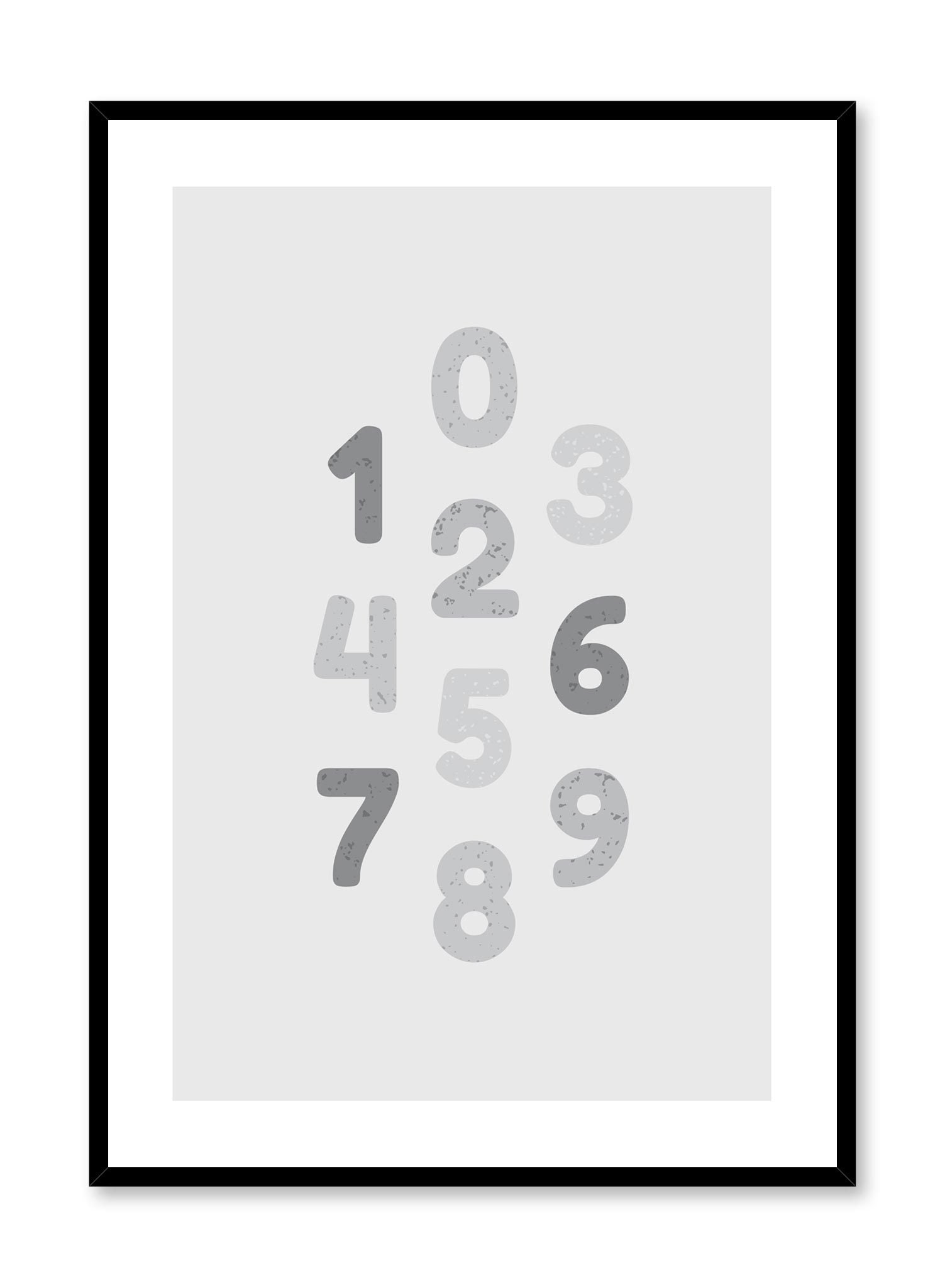 Black Numbers Poster - Educational Wall Art for Classrooms, Offices & Home Decor | Perfect for Learning, Teaching & Room Aesthetics