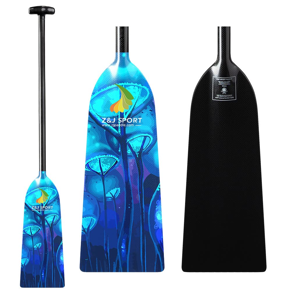 Premium Full Carbon Fiber Dragon Boat Paddle with T-Handle - IDBF Approved Competition Paddle with Custom Graphics for Racing & Training | Professional Dragon Boat Equipment for Teams & Clubs