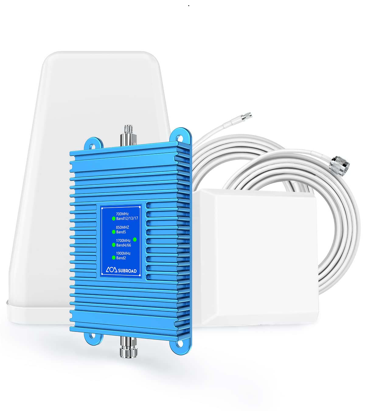 Subraod 5G/4G LTE Cell Phone Signal Booster for Home & Office - Covers 5,000 sq ft with Outdoor/Indoor Antennas - Extends Battery Life - Compatible with Verizon, AT&T & All US Carriers (FCC Approved) - Perfect for Rural Areas, Basements & Large Homes
