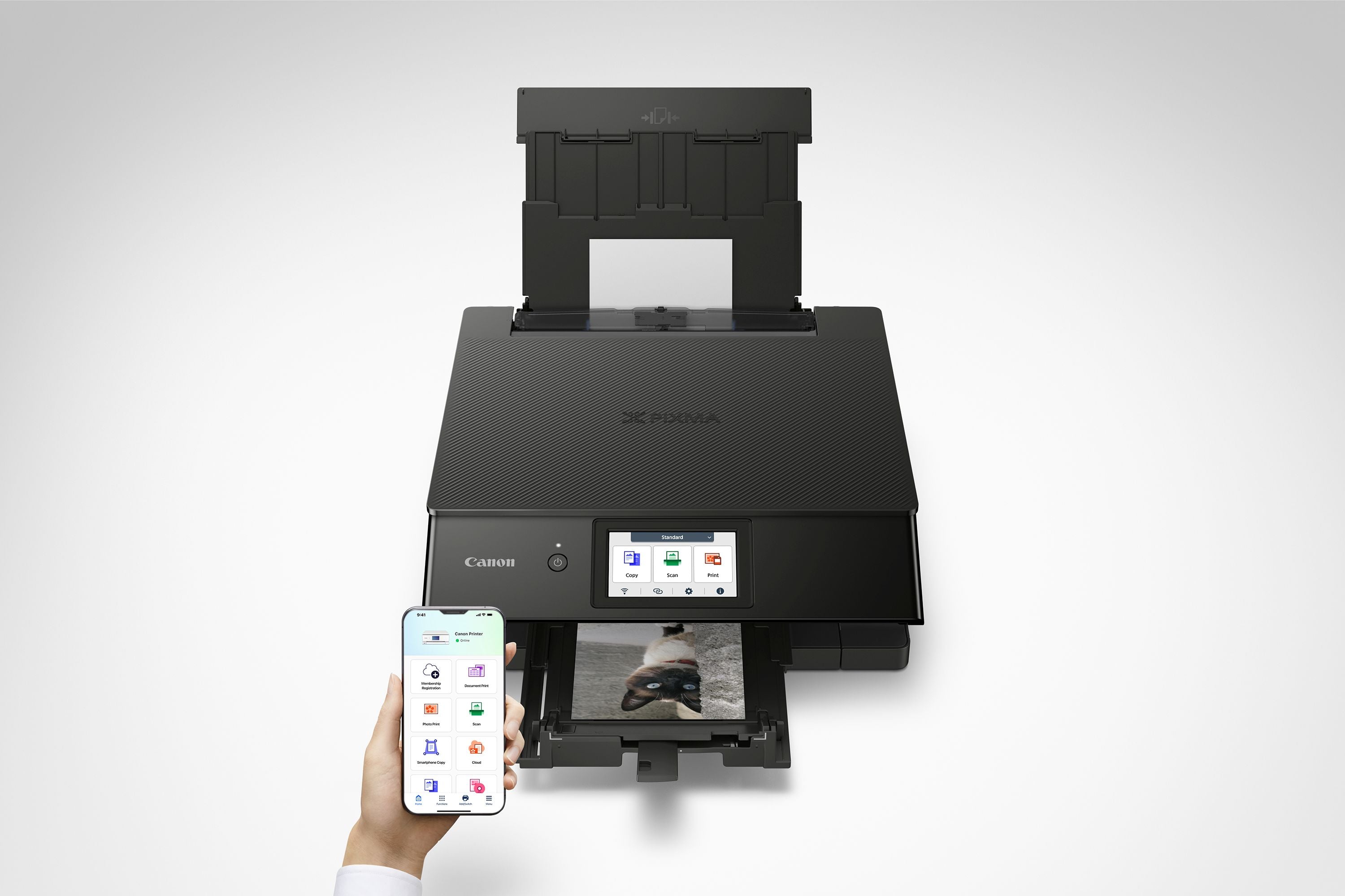 Canon PIXMA TS8870 Wireless All-in-One Color Printer with Scanner, Copier & Fax - Ideal for Home Office, School Projects & Photo Printing