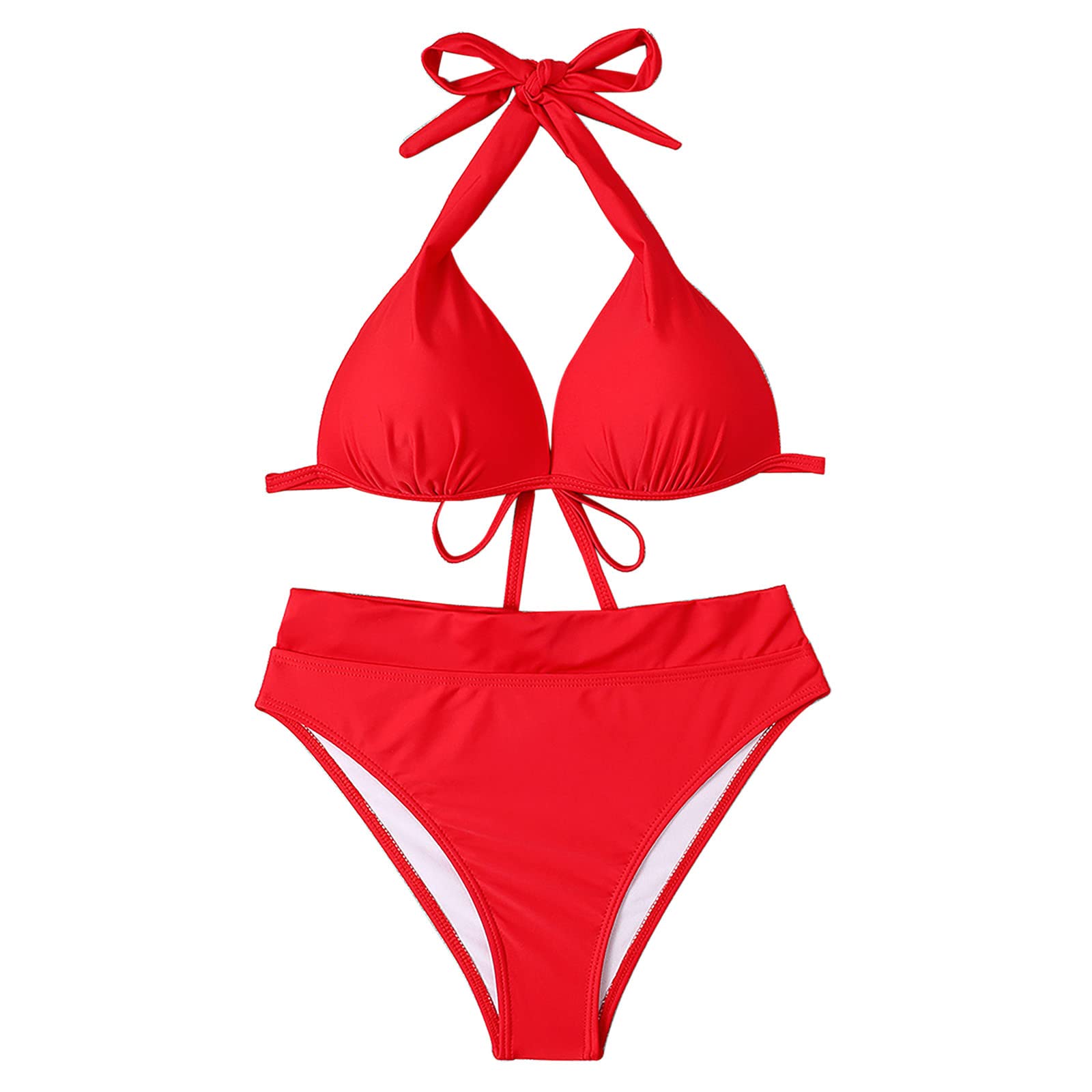 Sexy Halter Neck Swimsuits for Women - Summer Print Bikini Set for Beach & Pool