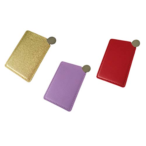 Minkissy 3-Pack Stainless Steel Pocket Mirror - Compact Wallet Size Makeup Mirror for Handbag, Travel & On-the-Go Touch Ups | Durable & Stylish Beauty Essential
