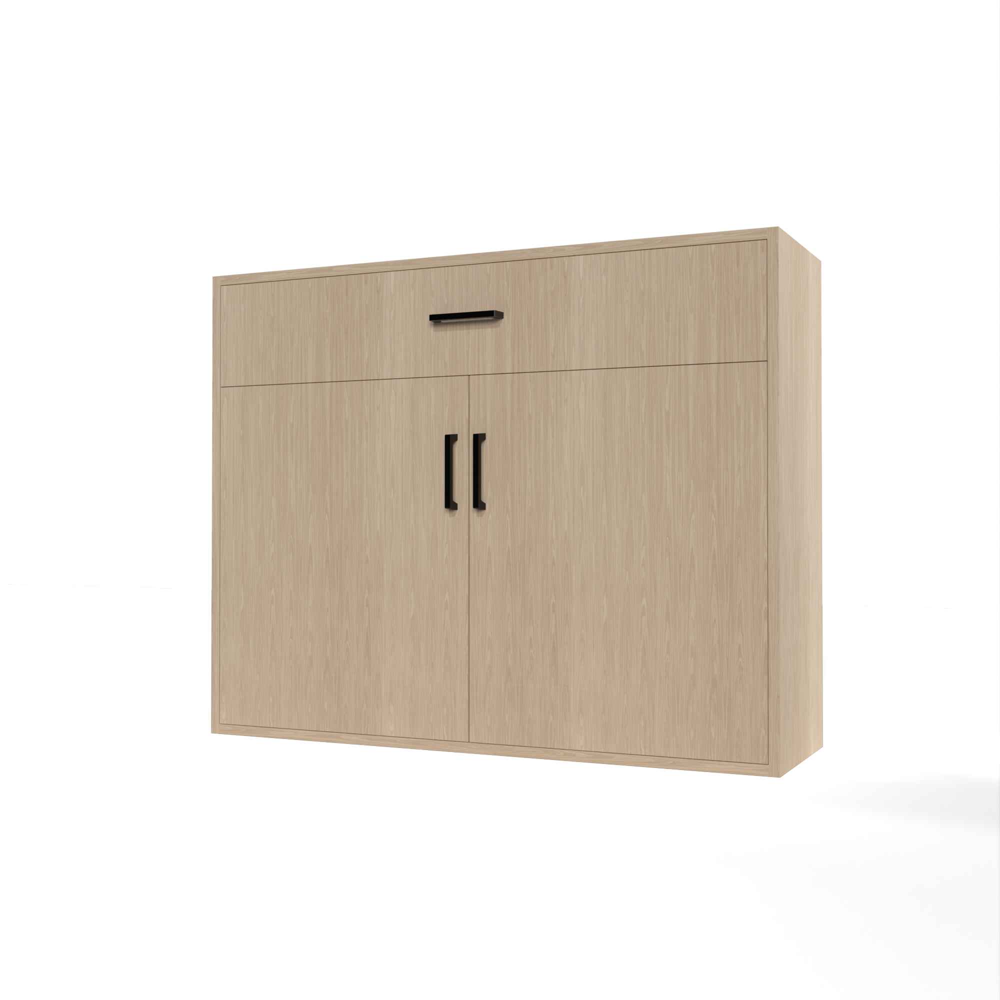 GrandCellar™ 10-Column Full Depth Wine & Liquor Storage Cabinet with Black Handle Pulls - Perfect for Home Bars, Dining Rooms & Wine Cellars