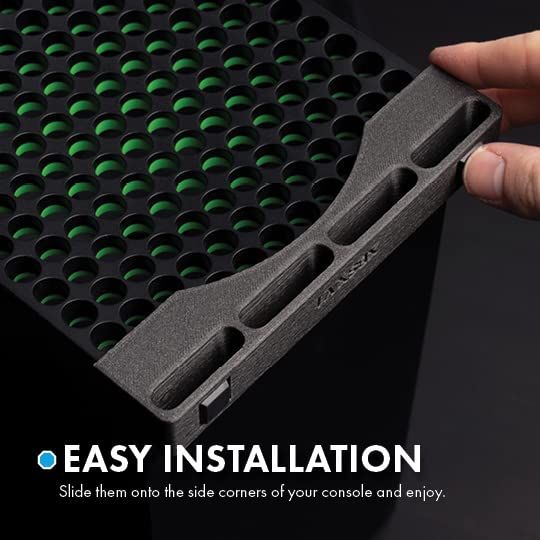 Glistco Xbox Series Skates - Horizontal Desk Stand for Xbox Series X & S (Galaxy Black) | Gaming Accessories for Organized Playstation Setup | Perfect for Gaming Desks & Entertainment Centers