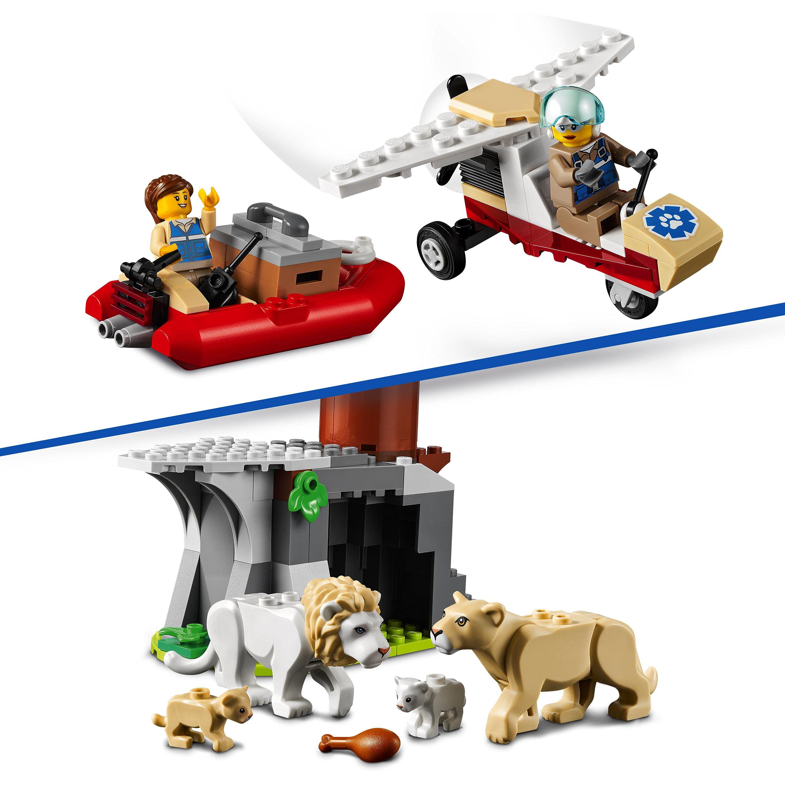 LEGO City Wildlife Rescue Camp Building Toy Set for Kids - Creative Play & Animal Rescue Adventure | Perfect for Birthday Gifts & STEM Learning Activities