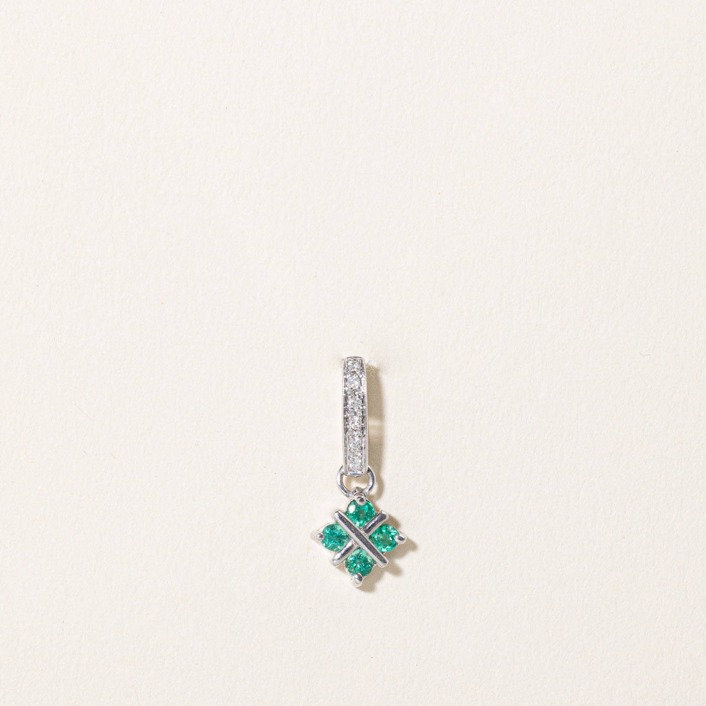 Emerald and Diamond Pendant Necklace - 0.12ctw Genuine Emerald & 0.03ctw Real Diamonds - Elegant Jewelry Gift for Women, Perfect for Weddings, Anniversaries and Special Occasions