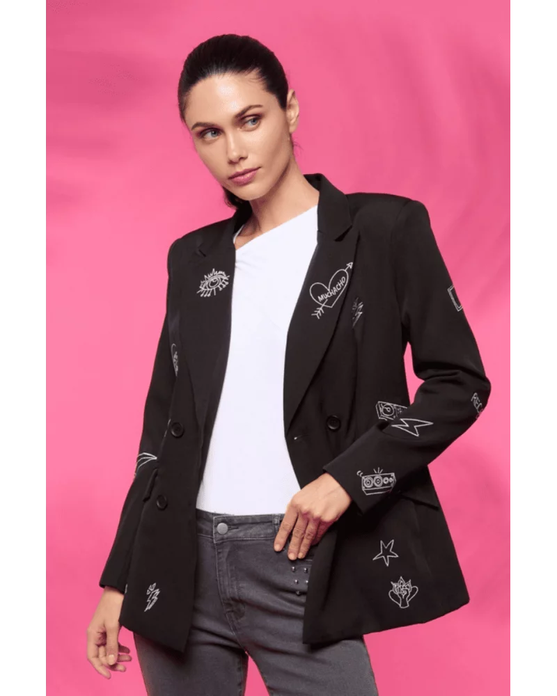Stylish Black Music Blazer Jacket for Men & Women | Trendy Performance Wear for Concerts, Parties & Night Out