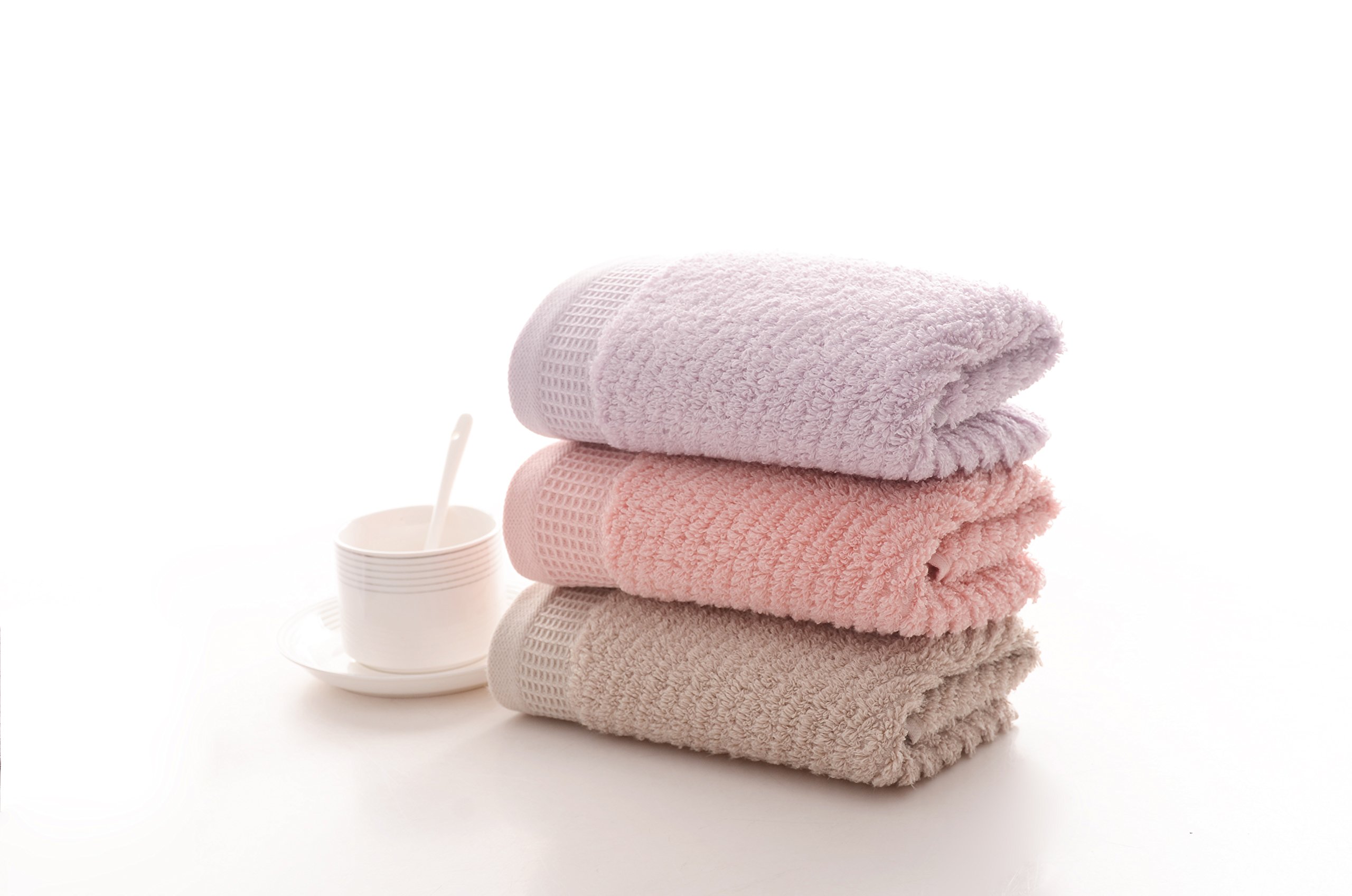 Premium Cotton Hand Towels for Bathroom - Soft & Absorbent, 2-Pack (Pink, 14