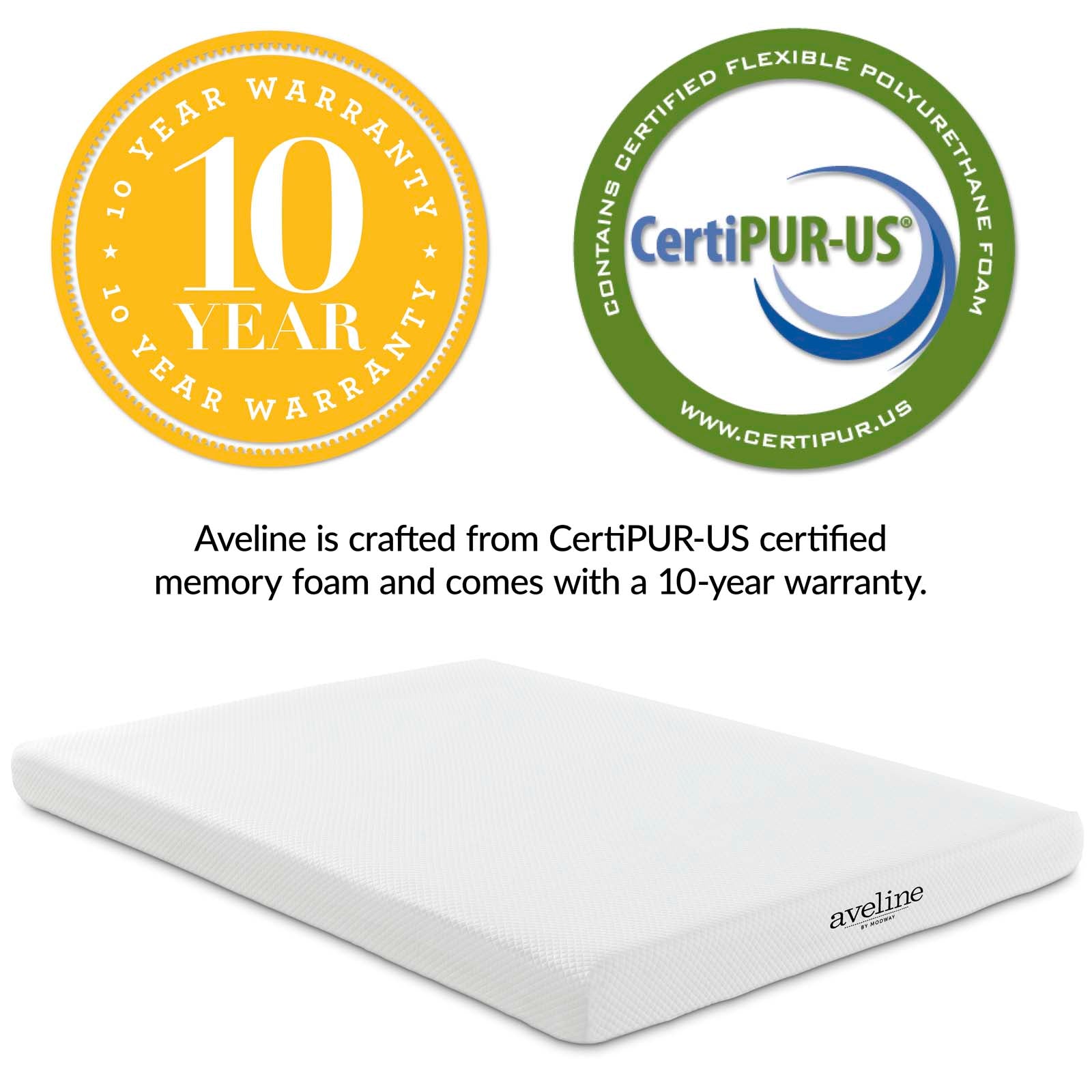 Aveline Mattress - Premium Memory Foam Mattress for Back Pain Relief & Pressure Relief - Perfect for Side, Back & Stomach Sleepers - Ideal for Bedroom, Guest Room & Dorm Use