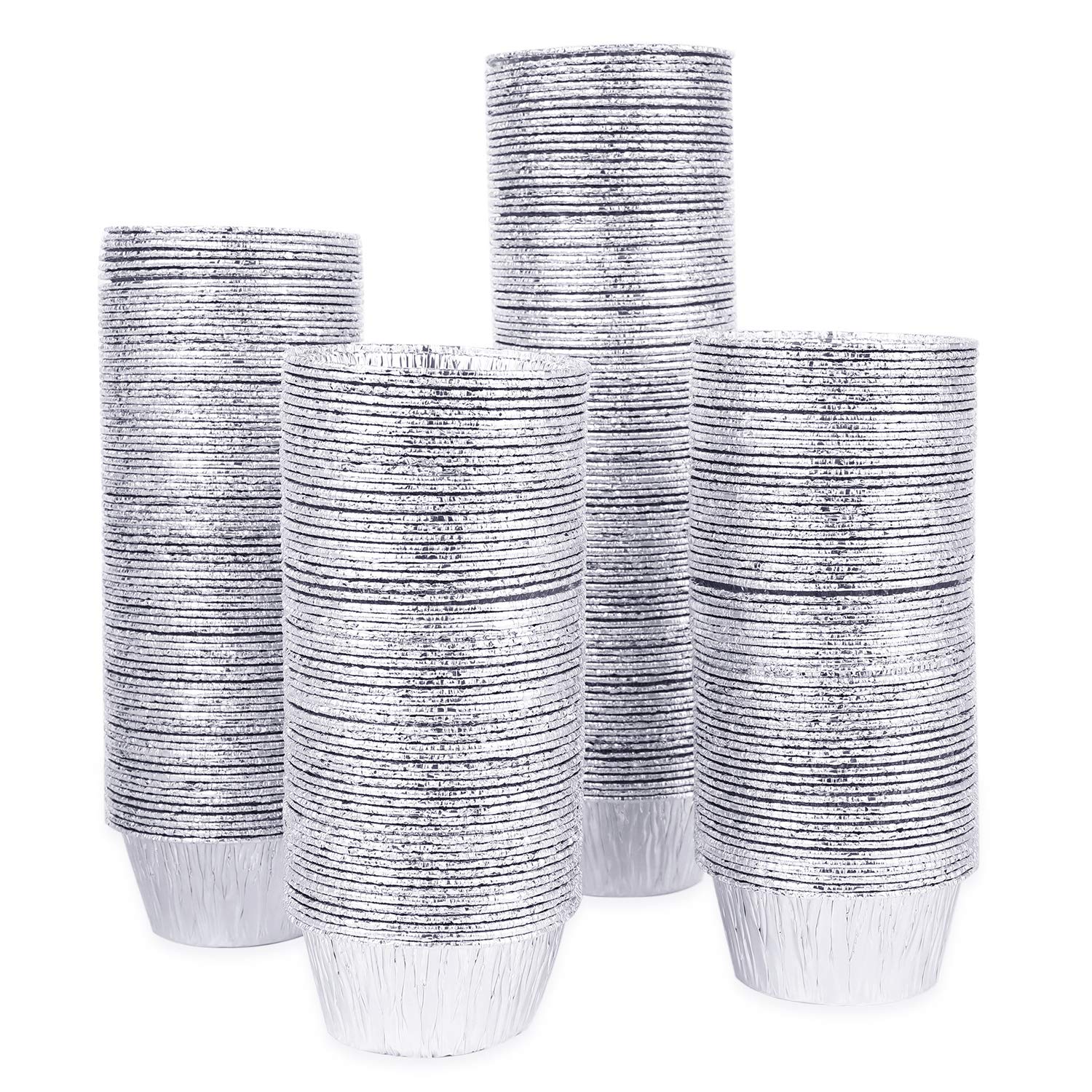 Kingrol 300 Pack 4 oz Aluminum Foil Ramekins - Disposable Baking Cups for Tart, Cupcake, Souffle, Appetizer - Perfect for Home Baking, Party Desserts & Catering Events
