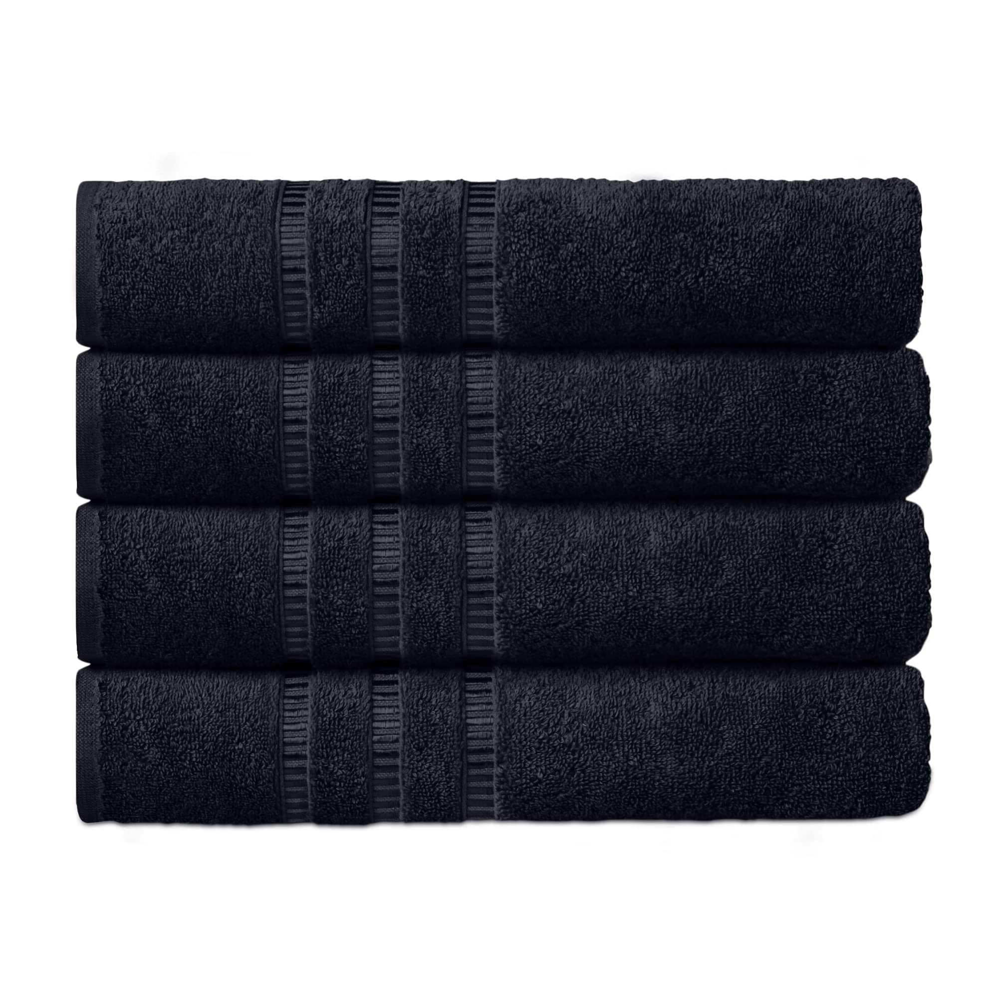 Luxury 100% Cotton Plush Bath Towels Set of 4 (27