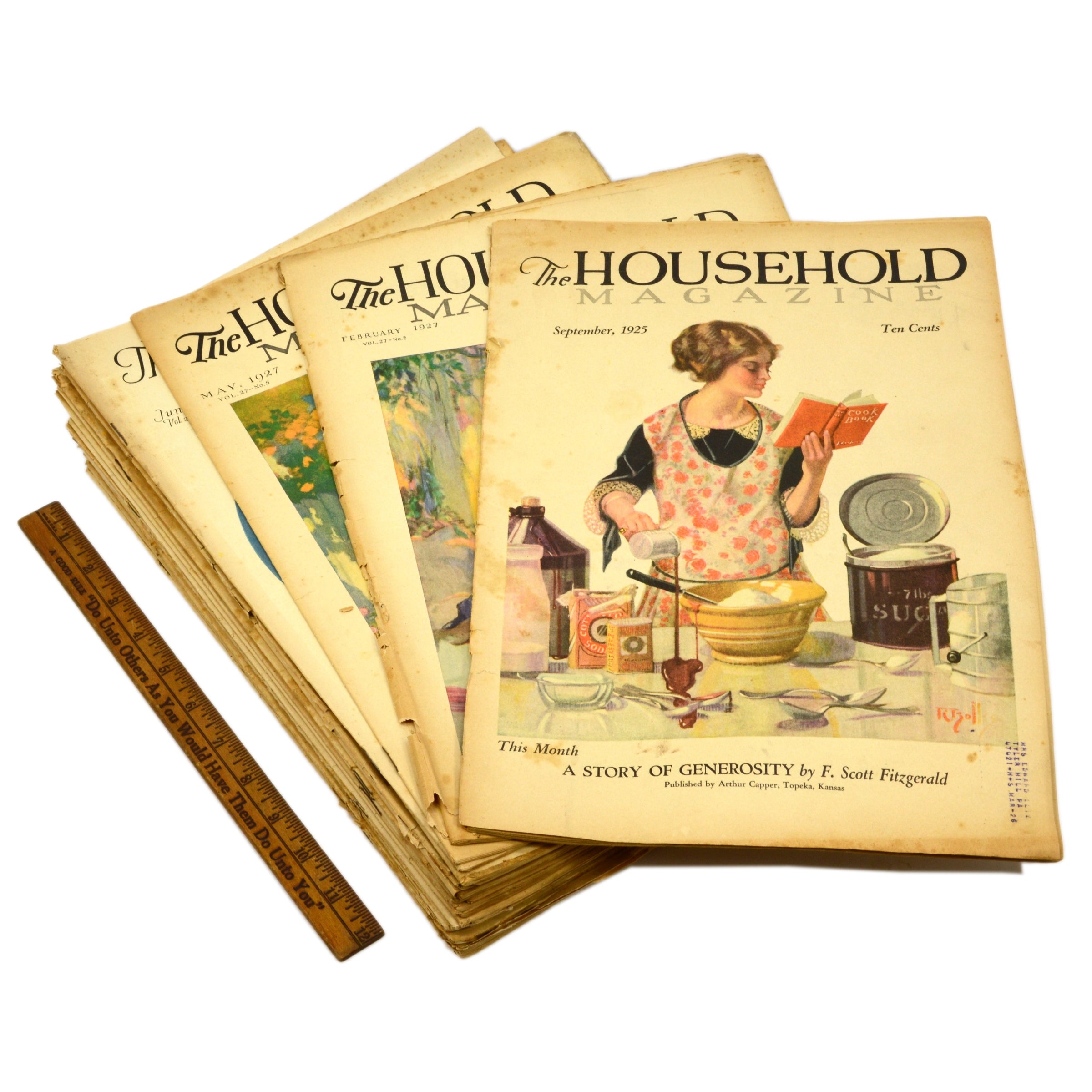 Vintage THE HOUSEHOLD MAGAZINE Collection - 23 Antique Back Issues from 1925-1931 with Original Covers | Perfect for Home Decor, Vintage Collectors, and Historical Research