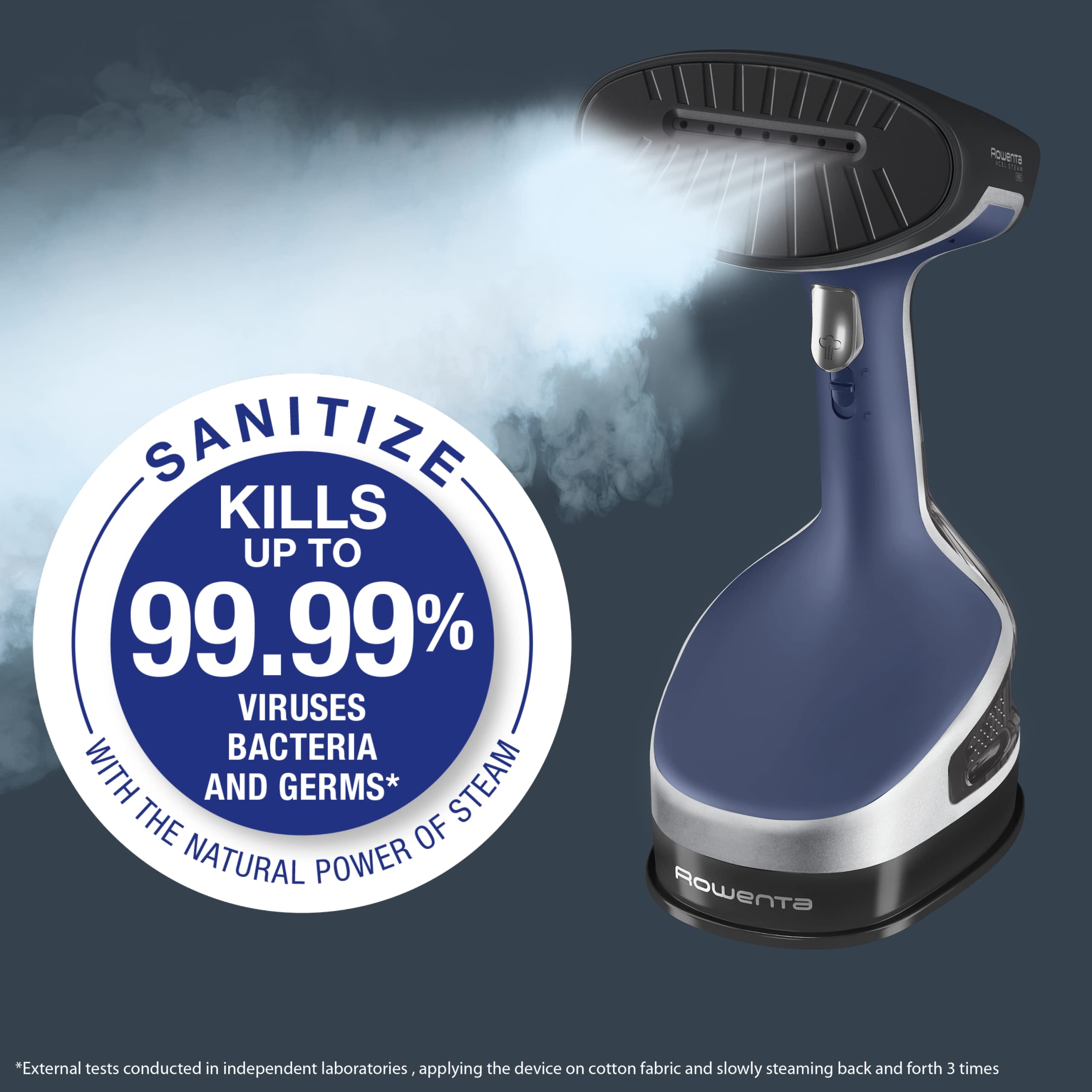 Rowenta DR8220 Handheld Steamer for Clothes - 1875W Powerful Steam, 25-Second Fast Heat-Up, Long Cord - Perfect for Travel, Home & Office Use - Remove Wrinkles from Shirts, Dresses & Suits Quickly