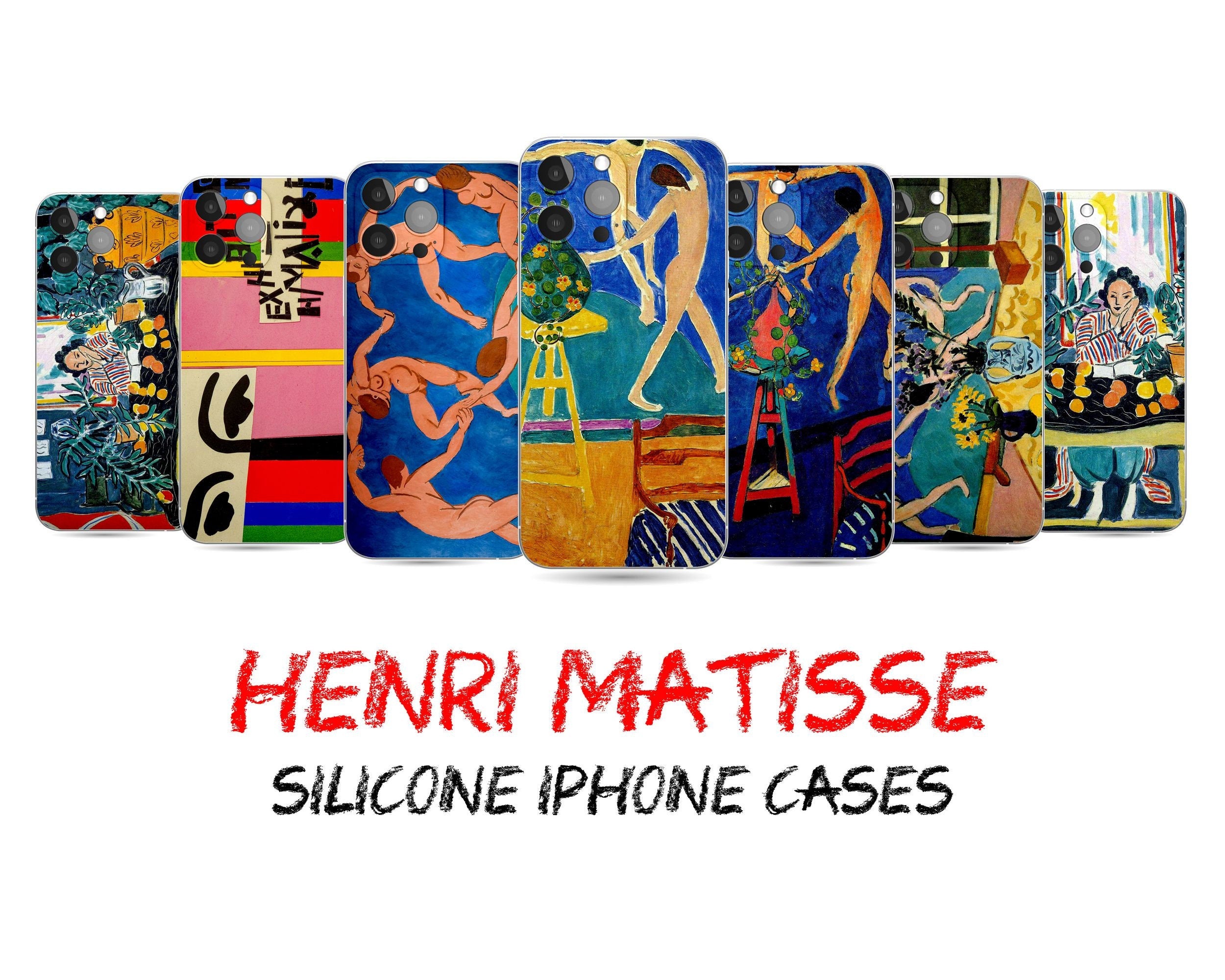 Henri Matisse Art Phone Case for iPhone 14/13/8 Plus - Premium Matte Aesthetic Cover with Famous Painting Design - Perfect Gift for Women & Art Lovers - Ideal for Daily Use, Travel & Office
