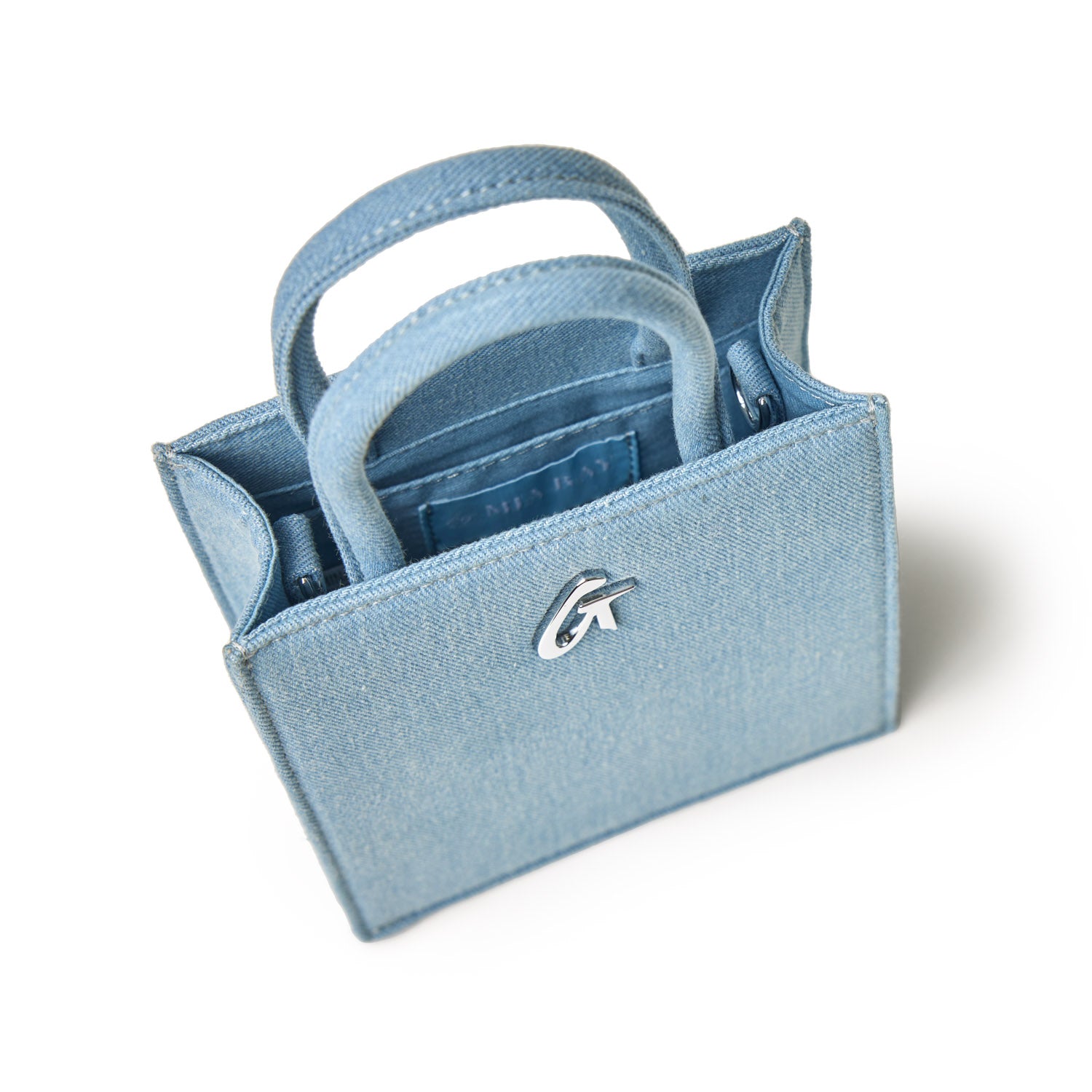 Mini Denim Silver Tote Bag for Women - Stylish Crossbody Purse for Everyday Use, Shopping & Travel Accessories
