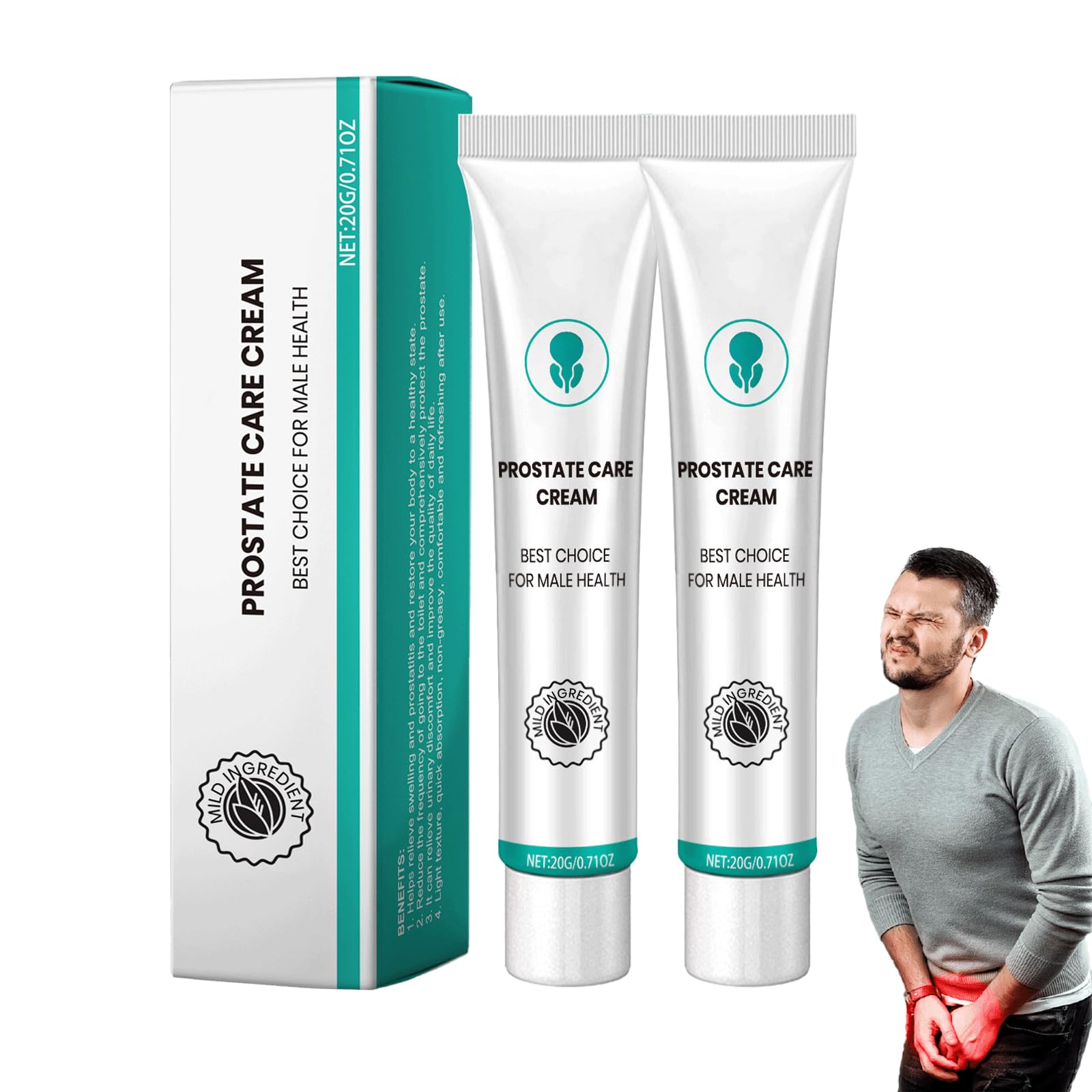 Best Prostate Relief & Enhancement Cream for Men - Natural Support for Prostate Health & Comfort - Ideal for Daily Use & Nighttime Relief