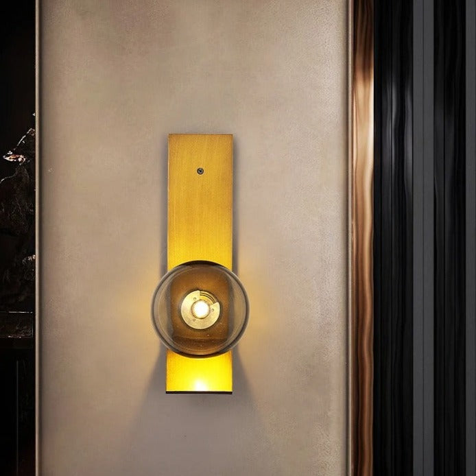 Modern Soot Glass Bedside Wall Lamp - Dimmable LED Night Light for Bedroom, Nursery & Reading Nook - Warm White Ambient Lighting for Relaxation & Sleep