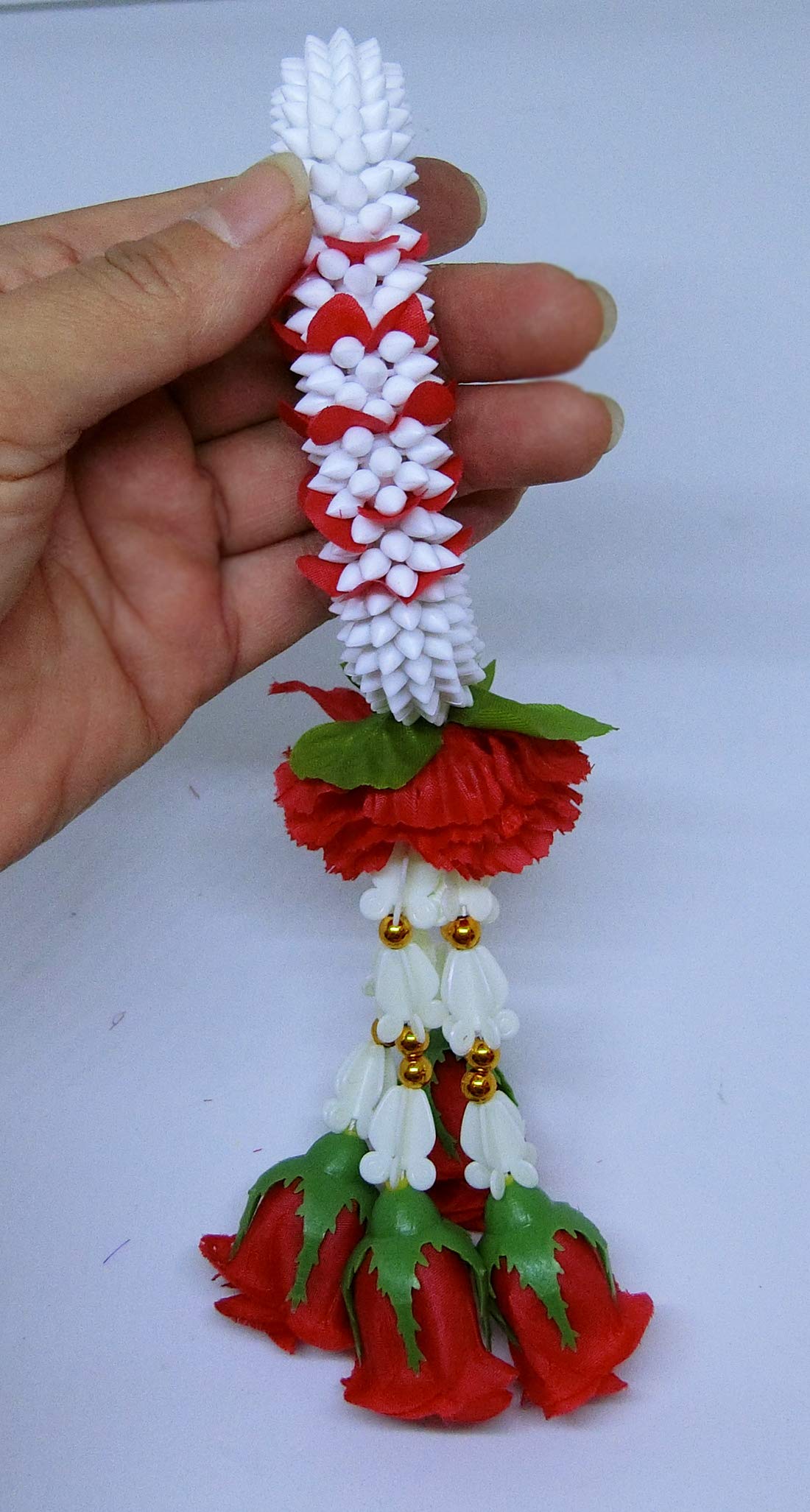 Handmade Thai Rose Jasmine Garland Fabric Flowers - 4