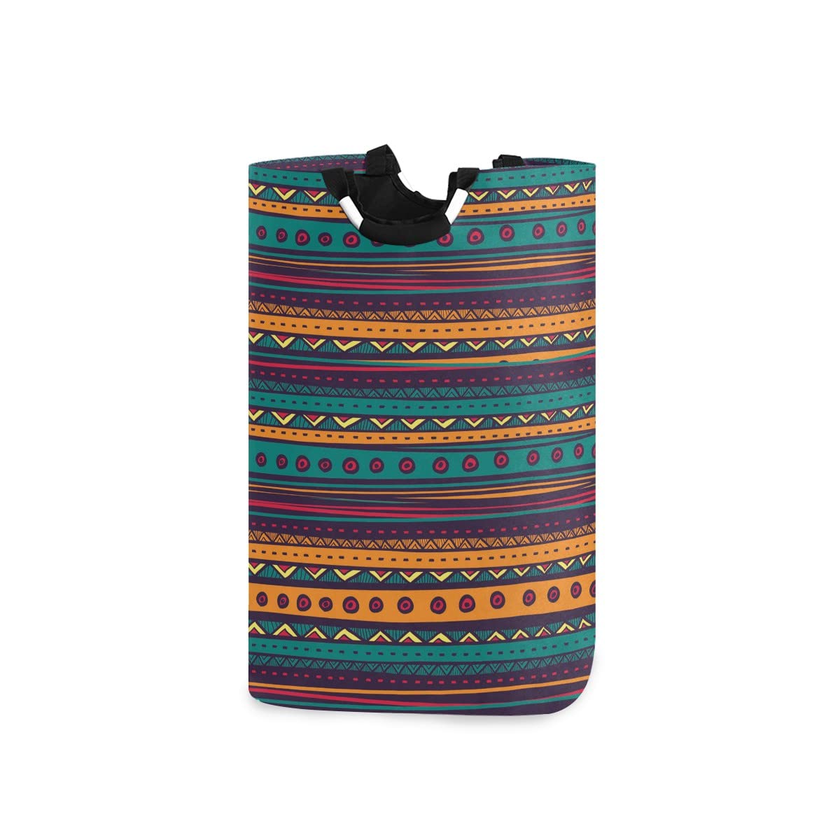 Boho Pattern Foldable Laundry Bag with Handles - Collapsible Laundry Hamper Basket for Bathroom, Bedroom & Dorm Organization - Stylish Storage Solution for Clothes, Toys & Home Decor Accessories