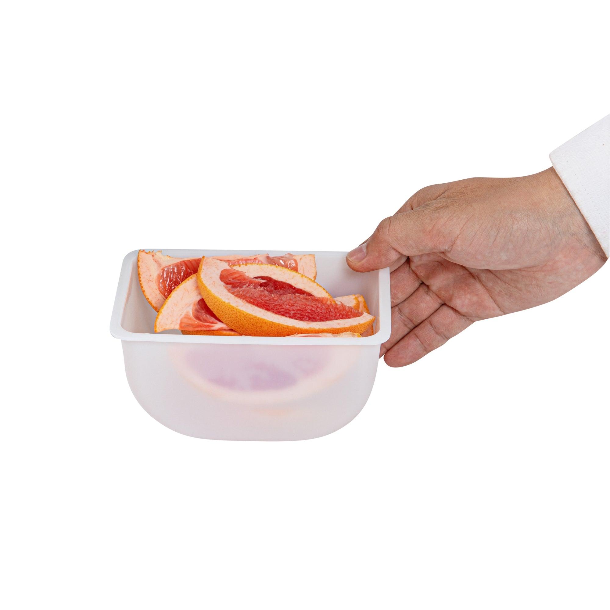 Bar Lux 1.25 Pint White Plastic Insert for 5-Compartment Condiment Caddy - 5-Pack | Perfect for Restaurants, Cafes & Home Kitchen Organization