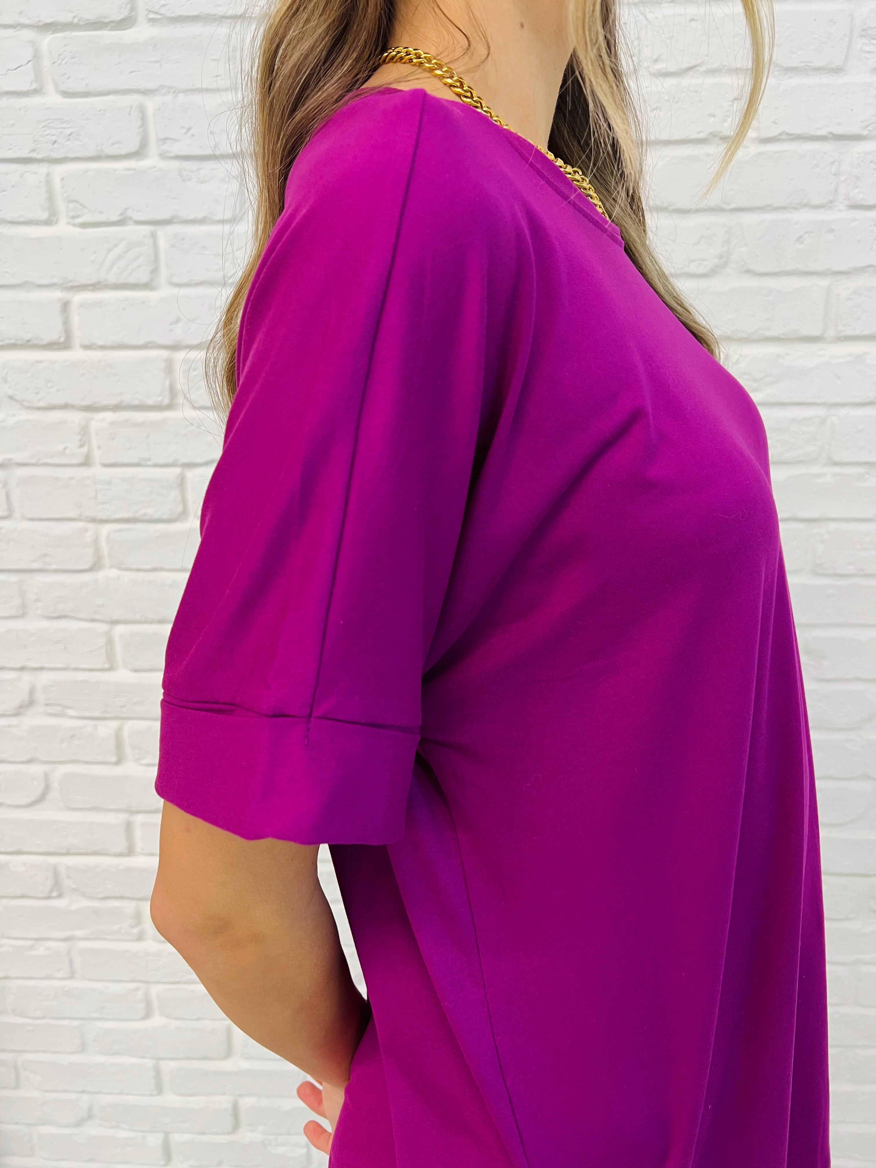 Comfy Cruising Top and Biker Shorts Set in Light Plum - Perfect for Yoga, Gym Workouts & Casual Streetwear