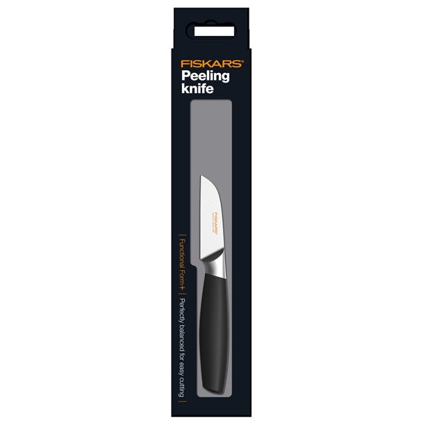 Fiskars Function Form+ Peeling Knife 7cm - Premium Vegetable Peeler for Effortless Peeling - Ideal for Kitchen, Cooking, and Food Prep